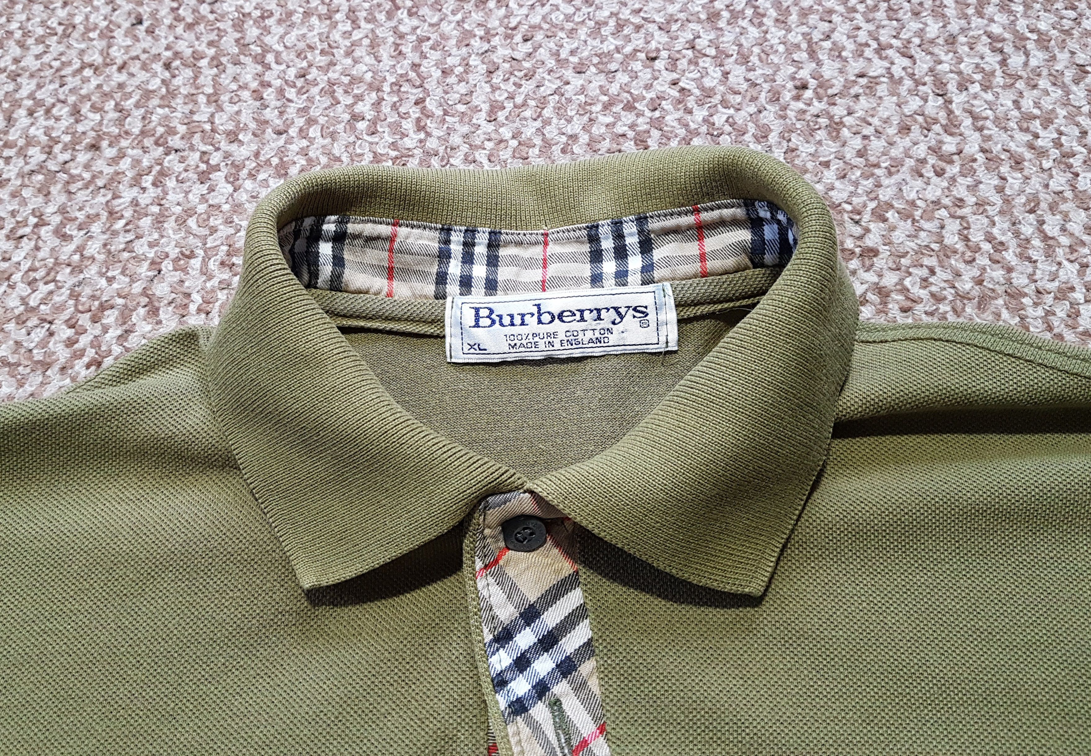 Burberry Burberrys Vintage Polo Shirt made in England sz XL Size US XL / EU 56 / 4 - 5 Thumbnail