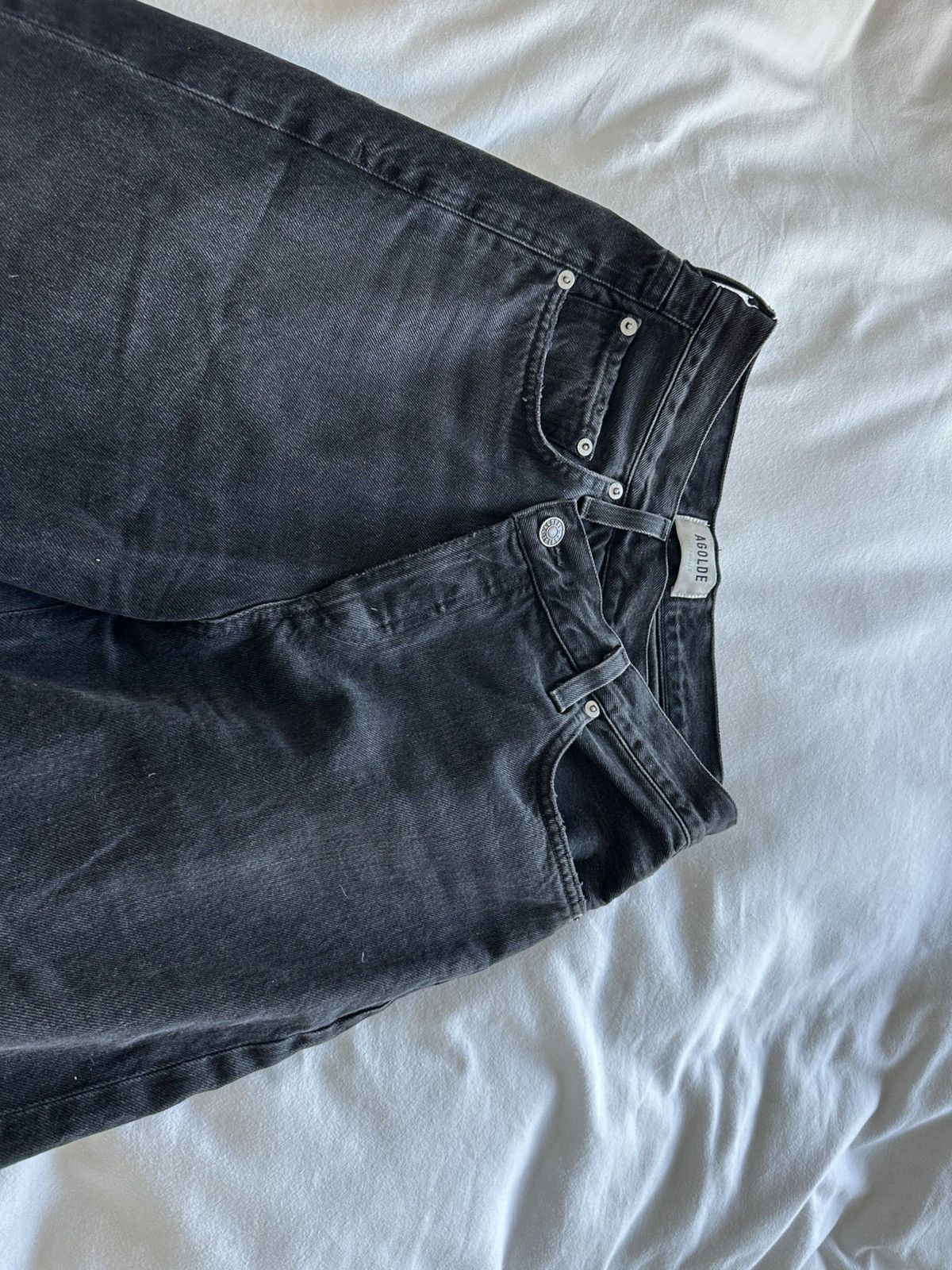 Agolde × Aritzia × Citizens Of Humanity Agolde Black Criss-Cross Jeans Size 25" / US 0 / IT 36 - 3 Thumbnail