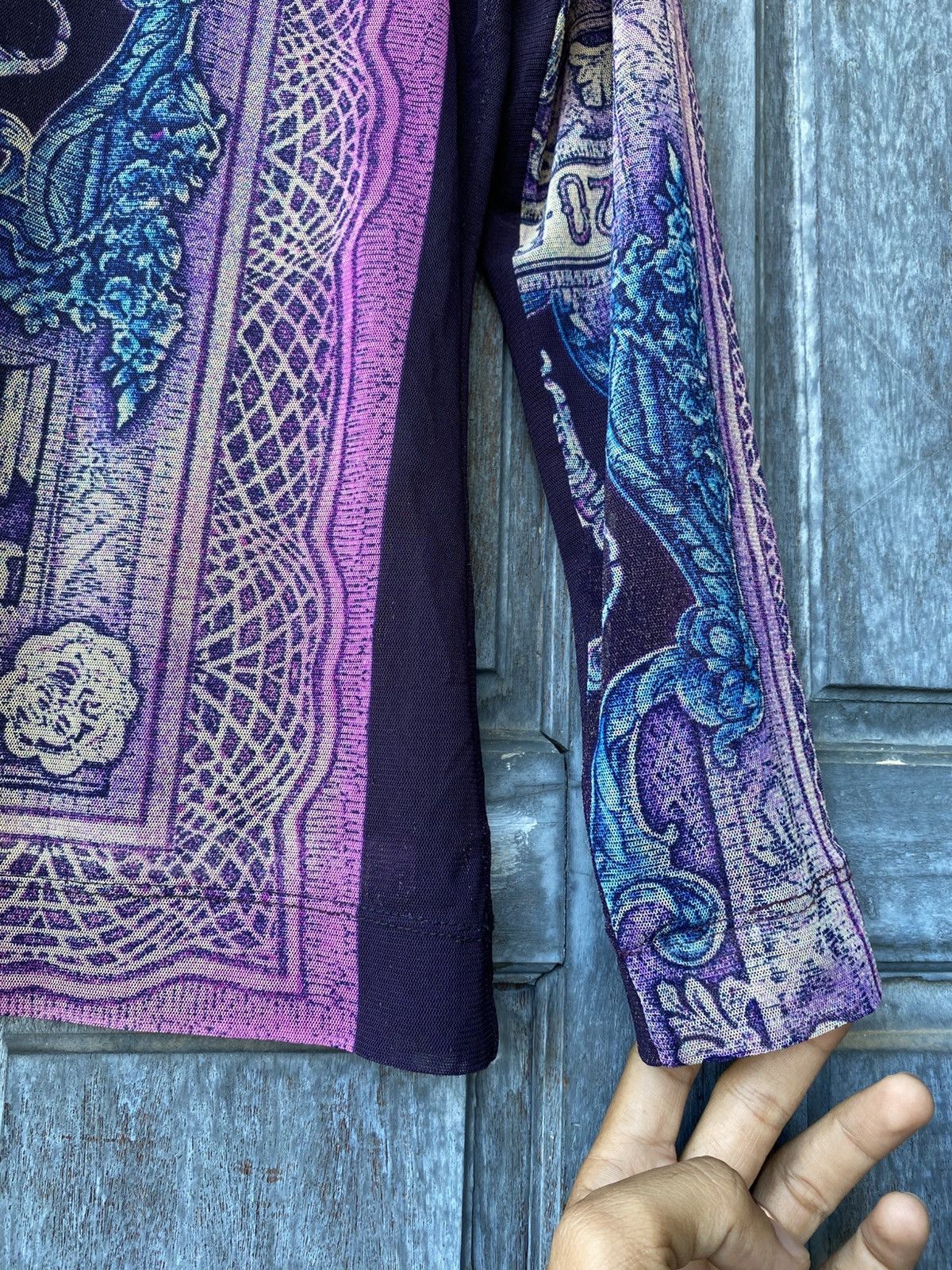 Vintage Vintage Bohemian Print Sheer Mesh Long Sleeve Top Japanese Size M / US 6-8 / IT 42-44 - 7 Thumbnail