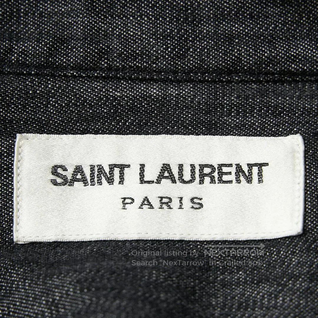 Saint Laurent Paris Authentic Saint Laurent Men's Logo Denim Shirt. Size US M / EU 48-50 / 2 - 7 Thumbnail