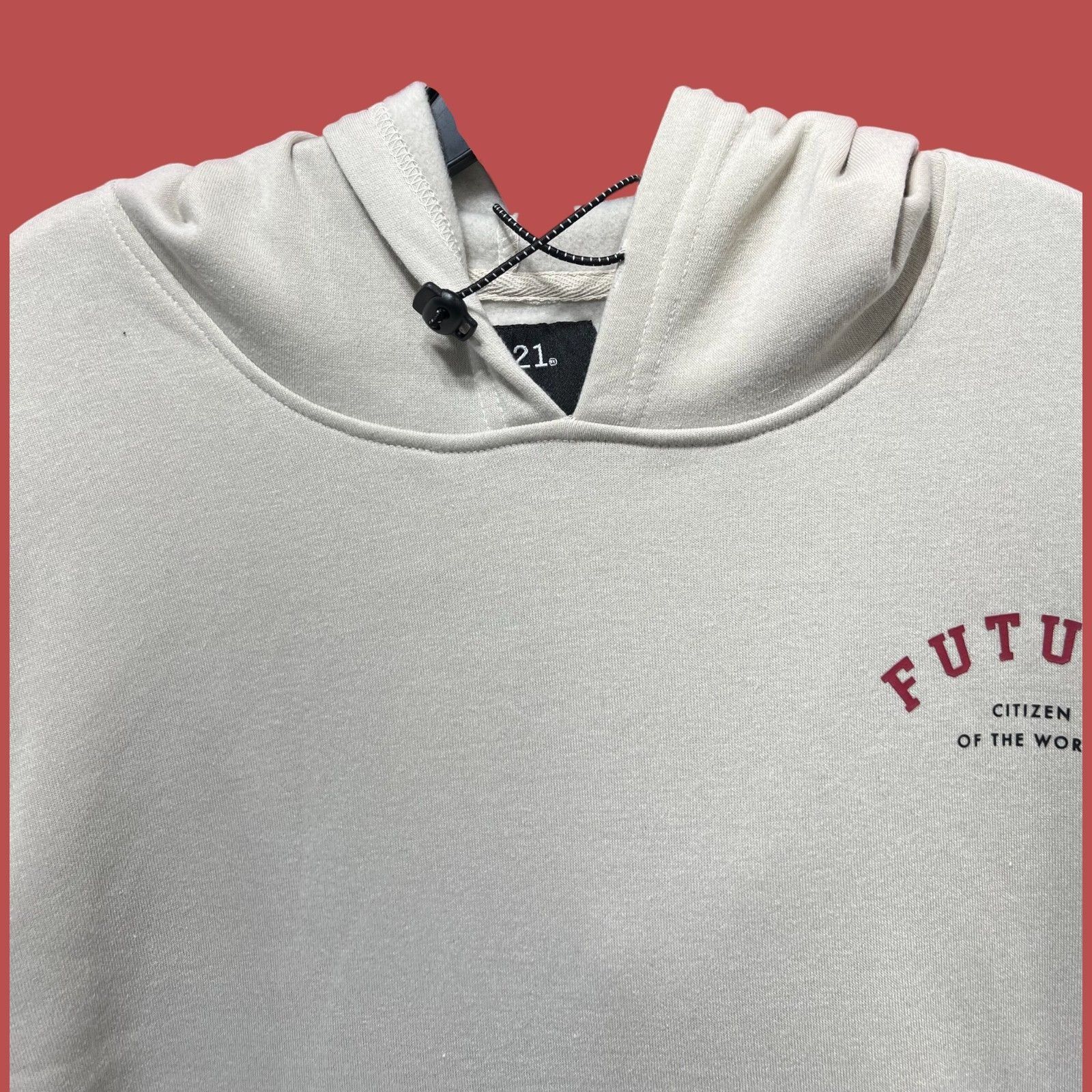 rue21 Rue 21 - Men's Long Sleeve Hooded Sweatshirt - Beige - Mediu Size US M / EU 48-50 / 2 - 11 Thumbnail