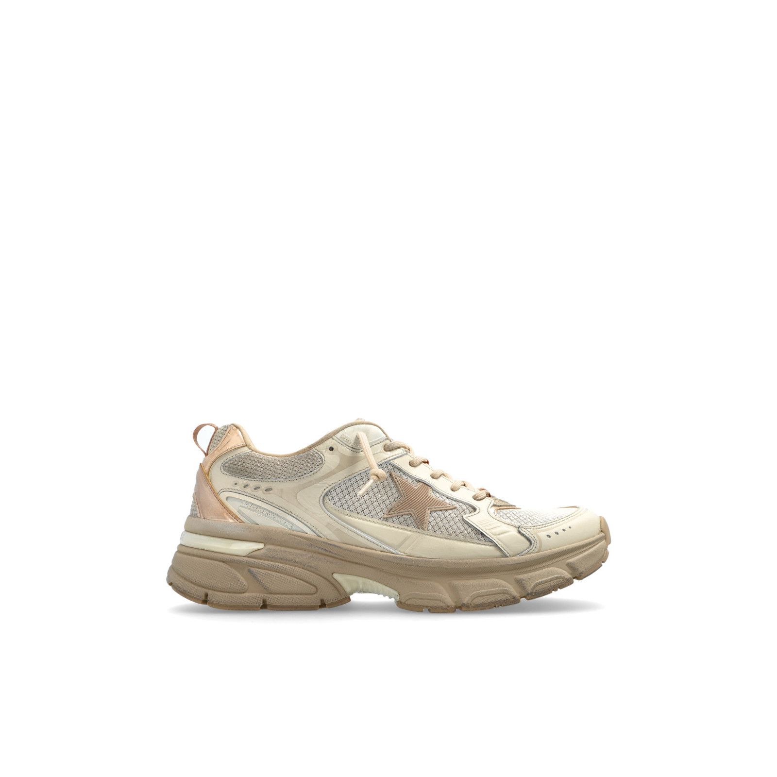 GOLDEN GOOSE Lightstar Men's Beige/Gray Mesh Sneakers New (M