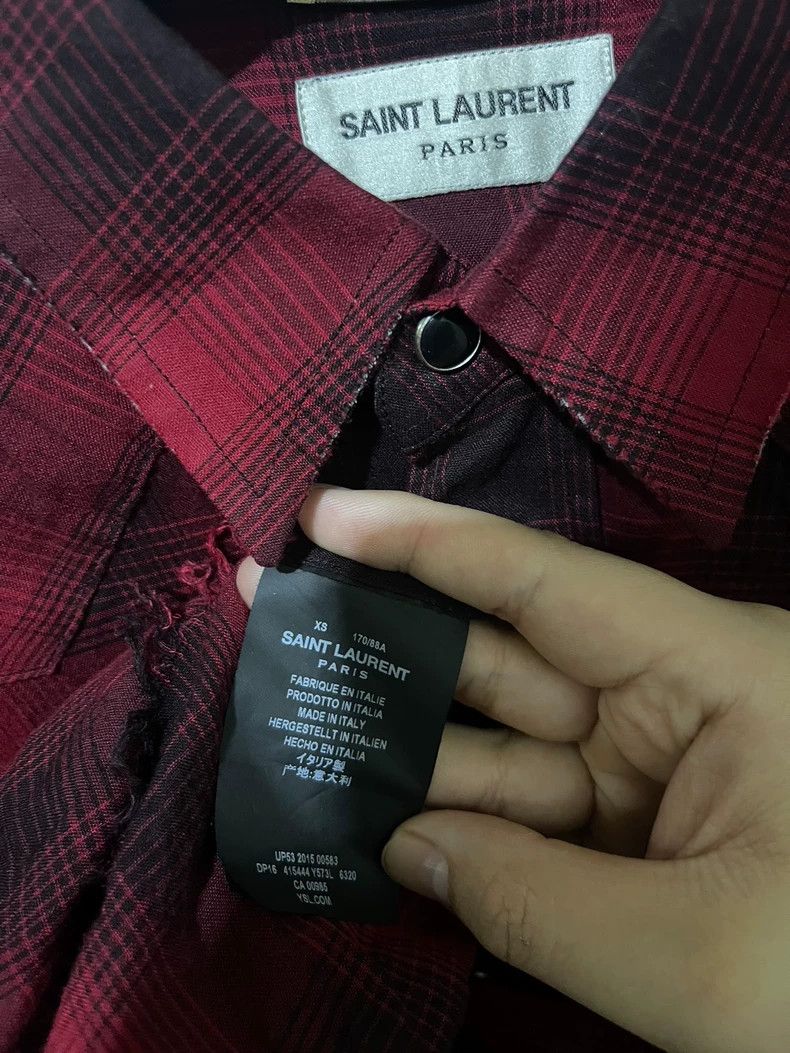 Saint Laurent Paris saint Laurent paris16SS Genuine Cat's Eye Black and Red Pl Size US XS / EU 42 / 0 - 5 Thumbnail