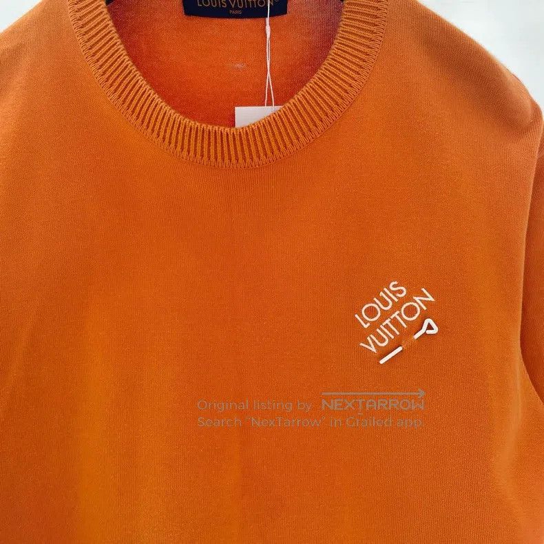 Louis Vuitton Louis Vuitton Orange knit short sleeves Size US L / EU 52-54 / 3 - 3 Thumbnail