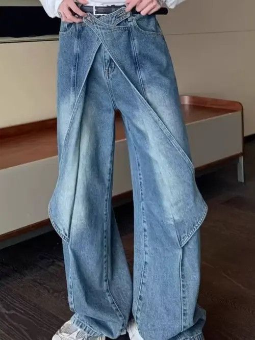 Japanese Brand Etsuko x Gotoh Light Blue High Street Vintage Loose Jeans Size US 30 / EU 46 - 8 Thumbnail