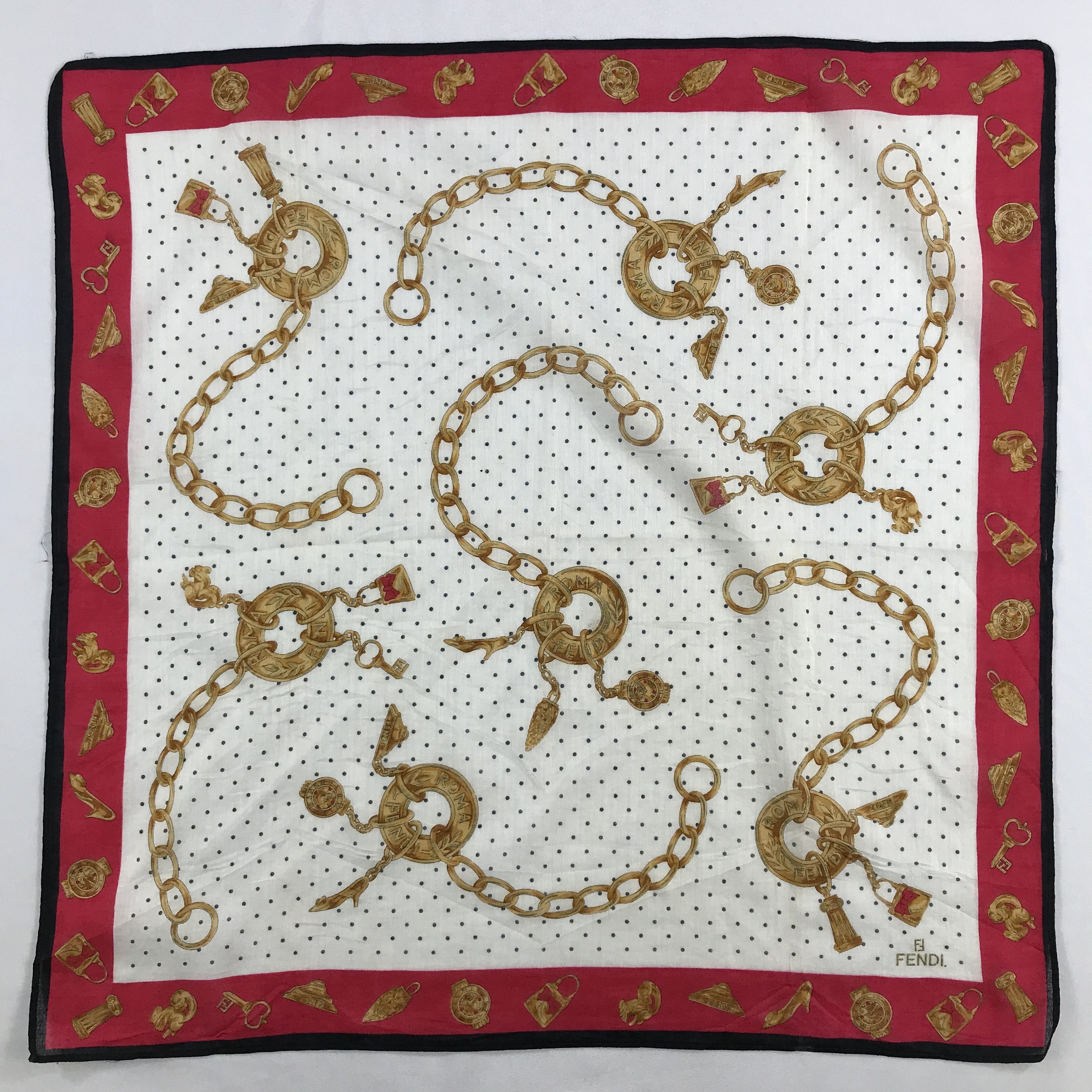 Vintage Vintage Fendi Bandana / Handkerchief / Neckerchief - S2761A Size ONE SIZE - 1 Thumbnail