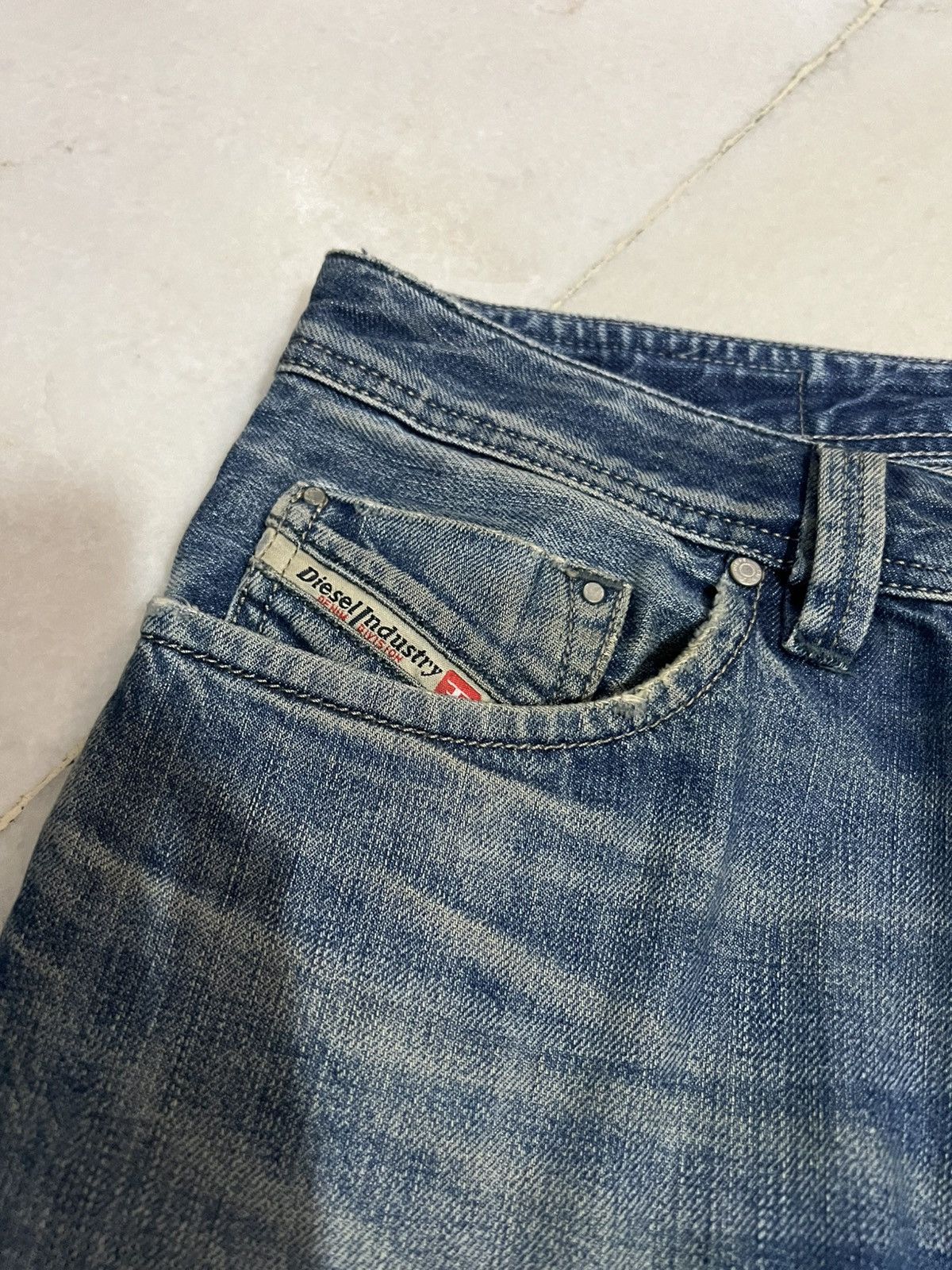 Diesel × If Six Was Nine 🌈Baggy🌈Vintage Diesel Industry Distress Jean Size US 35 - 8 Thumbnail