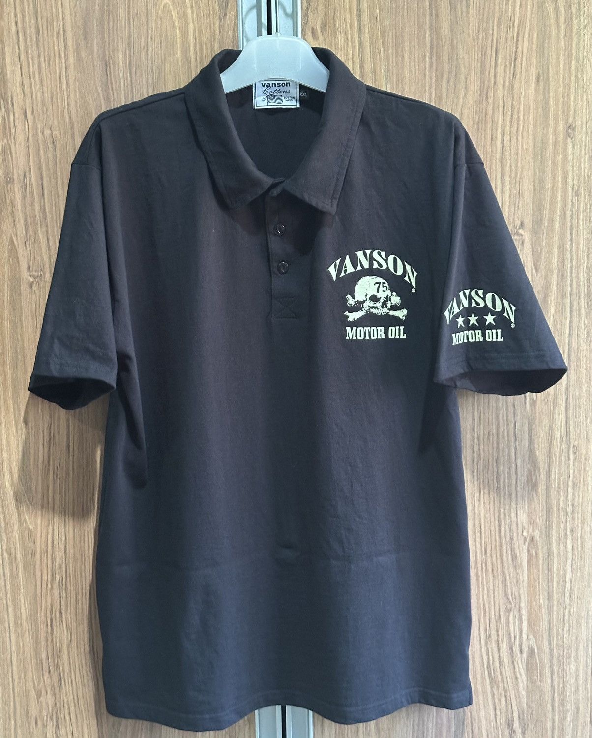 Vanson Leathers JAPANESE BRAND VANSON MOTOR OIL POLO SHIRT Size US XXL / EU 58 / 5 - 2 Thumbnail