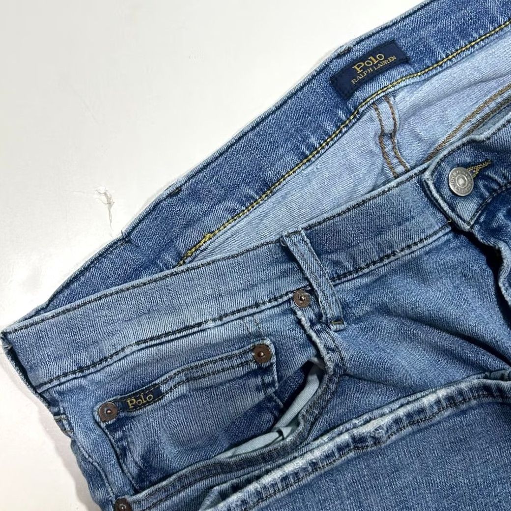 Polo Ralph Lauren Polo Ralph Lauren Jeans Straight Leg Light Wash Blue 5 Pocket Mens 40x30 Regular Size US L / EU 52-54 / 3 - 4 Thumbnail