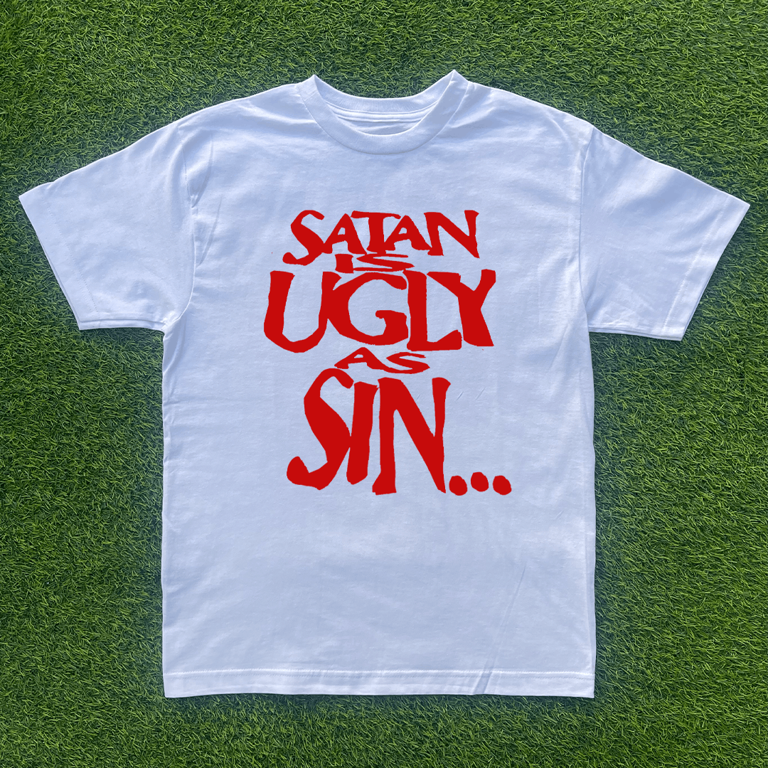 Vintage SATAN IS UGLY AS SIN TSHIRT Size US L / EU 52-54 / 3 - 1 Preview