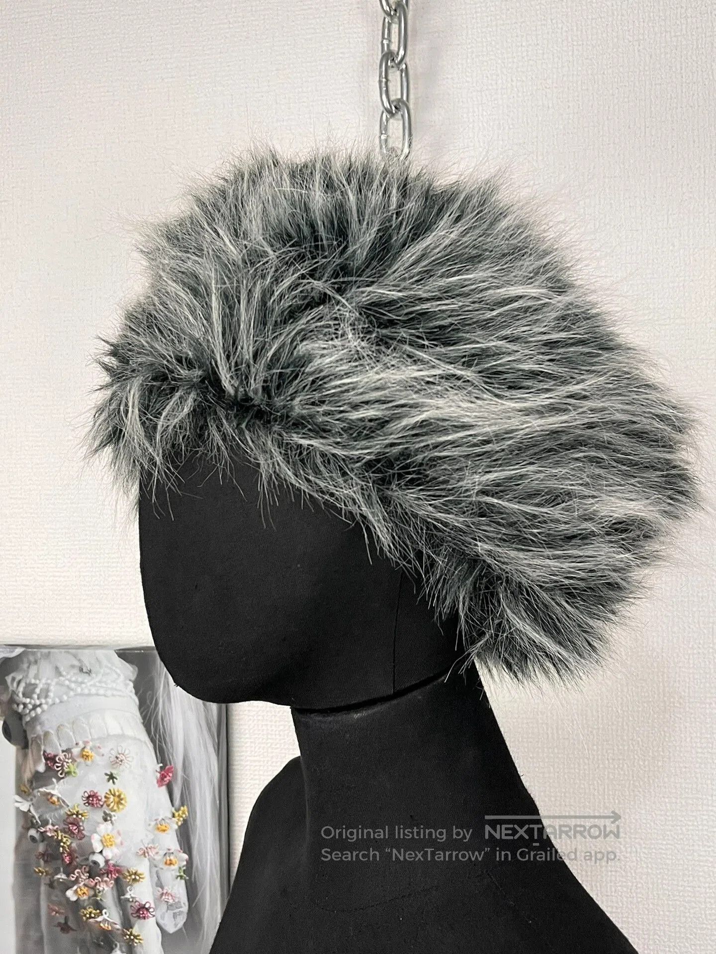 Japanese Brand stylish gray faux fur hat. Size ONE SIZE - 1 Thumbnail