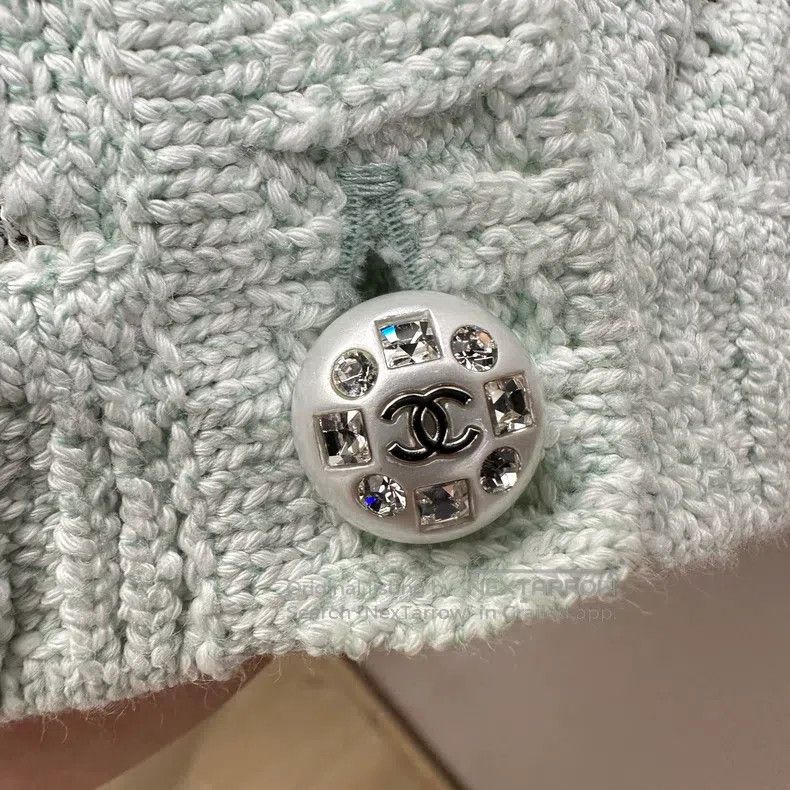 Chanel Chanel Mint green diamond diamond buckle knitted cardigan Size XS / US 0-2 / IT 36-38 - 6 Thumbnail