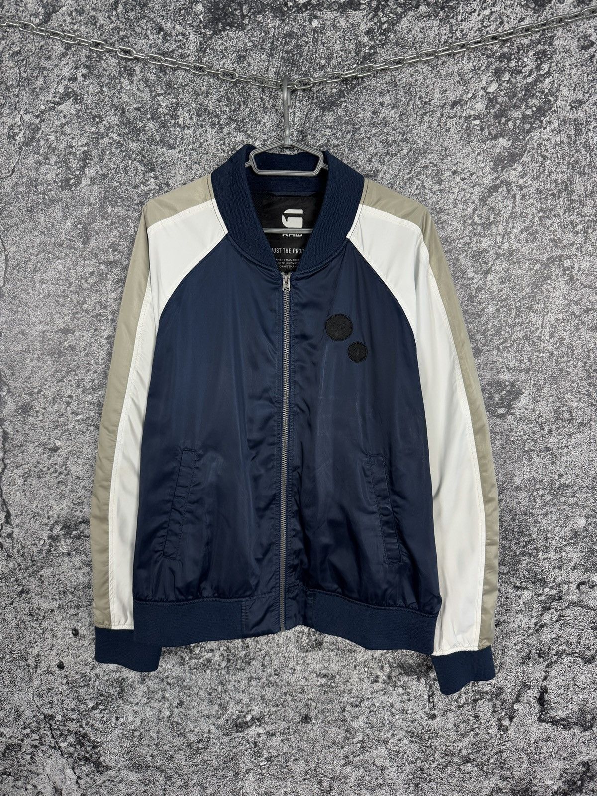 G-Star Men’s G-Star Raw Attacc Pinbadge Bomber Nylon Jacket Size XL Size US XL / EU 56 / 4 - 1 Thumbnail