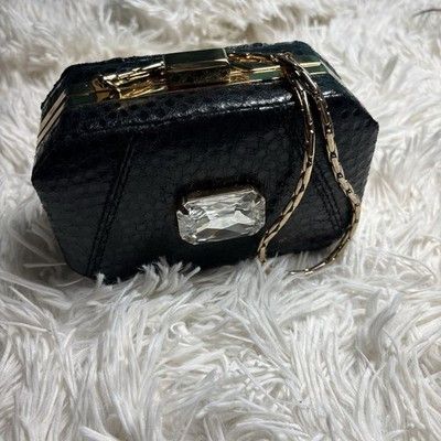Other RARE Inge Christopher Snake Skin clutch purse Swarovski Cent Size ONE SIZE - 16 Thumbnail