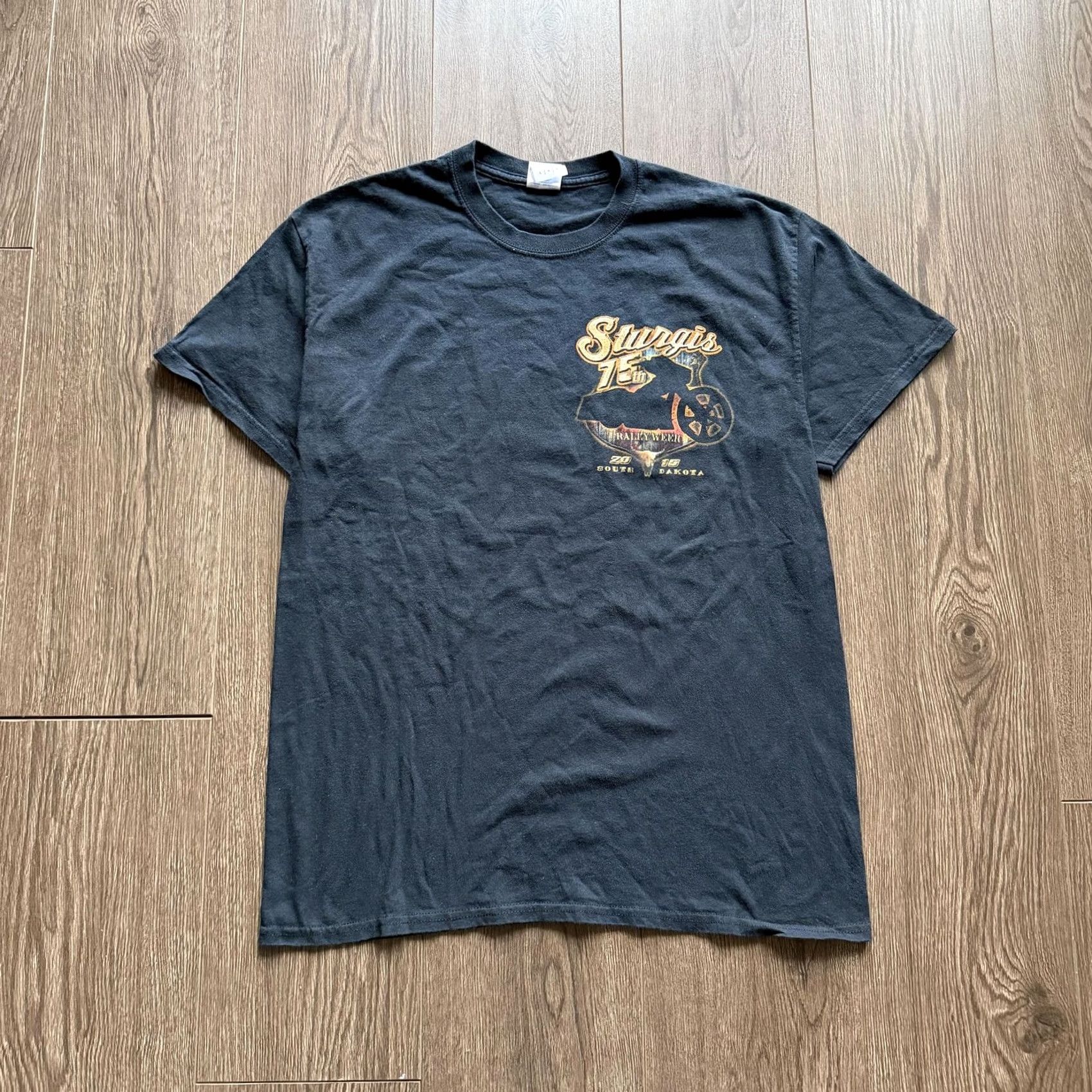Gildan Sturgis Motorcycle Biker 75th Rally Week 2015 Shirt Mens Large Black Y2K Tee Size US L / EU 52-54 / 3 - 3 Thumbnail