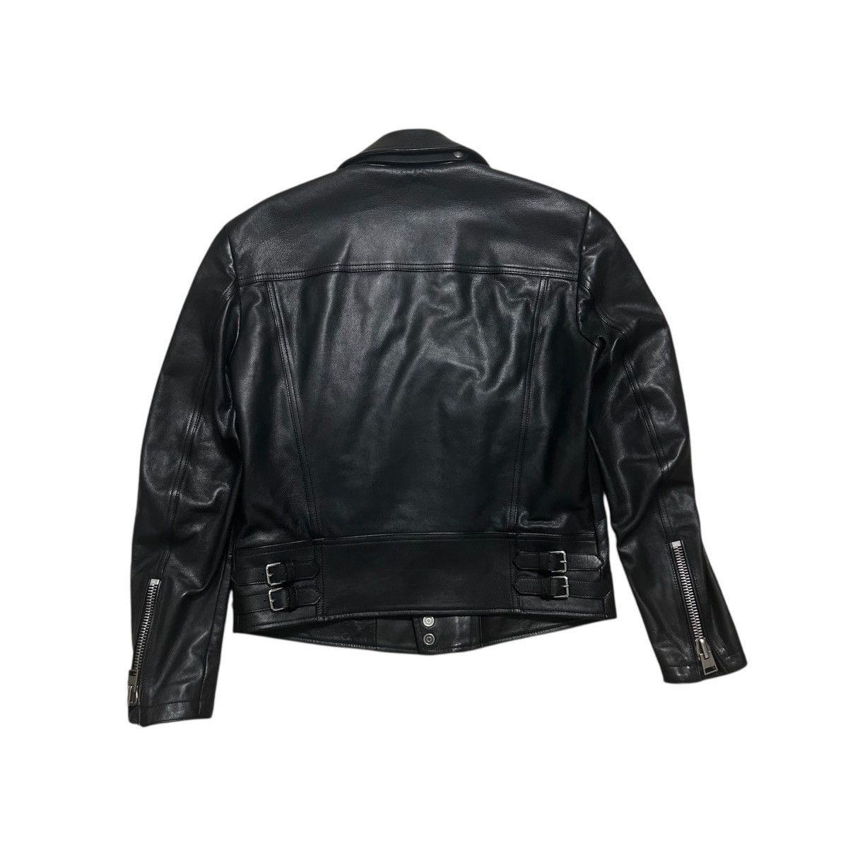 Tom Ford New Tom Ford Black Leather Biker Jacket Mens Size 38US/48IT Size US M / EU 48-50 / 2 - 2 Thumbnail