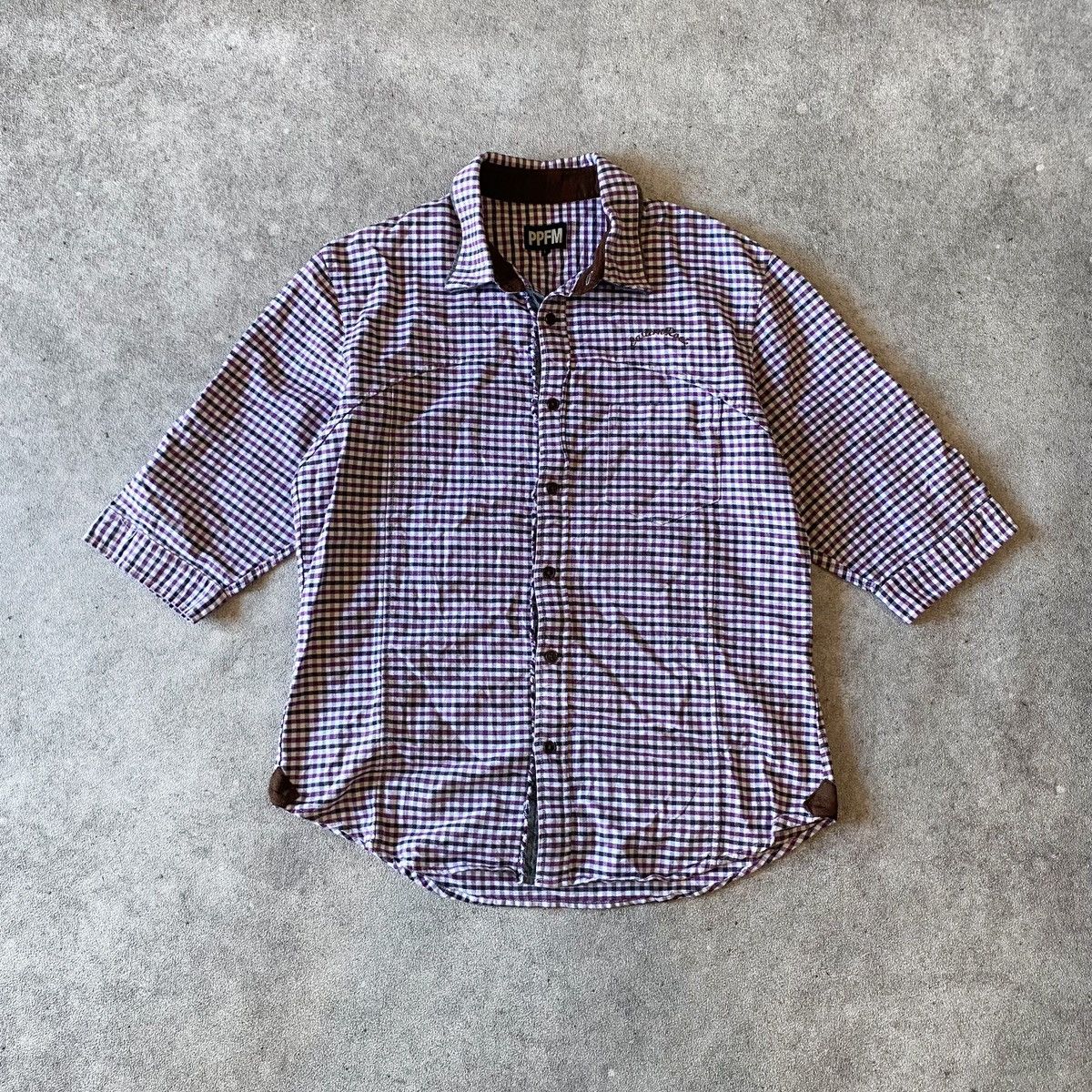 PPFM 90s PPFM Check Button Up Shirt If six was nine Size US M / EU 48-50 / 2 - 1 Thumbnail