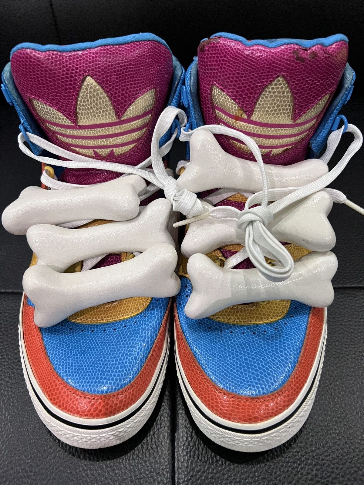 Adidas × Jeremy Scott Adidas by Jeremy Scott Colorblock Bone Sneakers Size US 7.5 / EU 40-41 - 5 Thumbnail