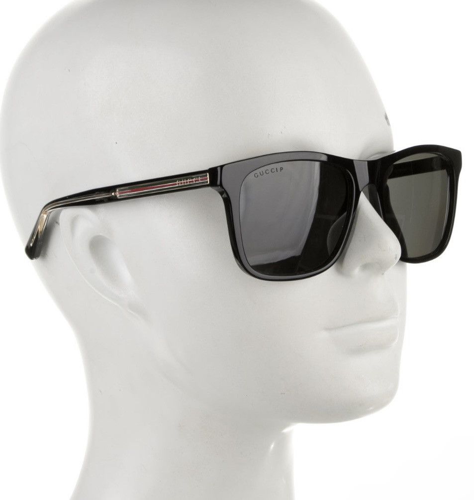 GUCCI GG0381SN BLACK POLARIZED SUNGLASSES BRAND NEW W/CASE