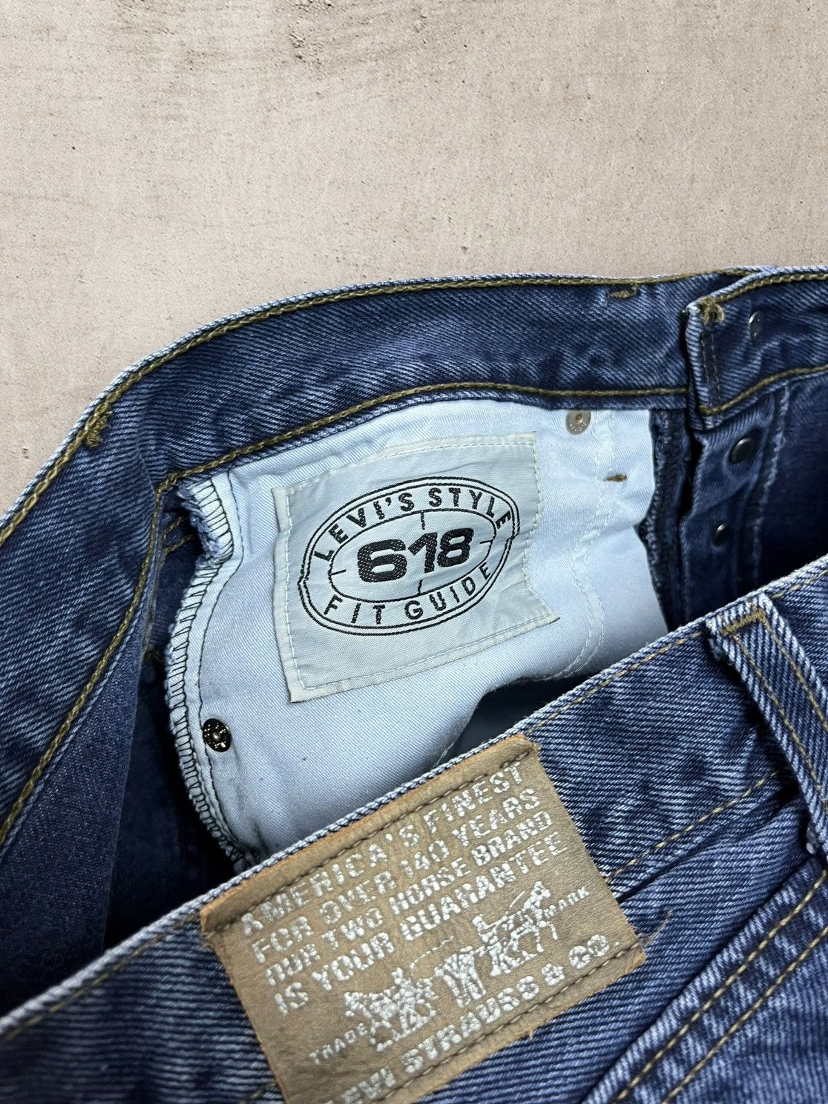 Levi's Vintage Levis 618 orange tab 32x32 navy blue jeans pants Size US 32 / EU 48 - 7 Thumbnail