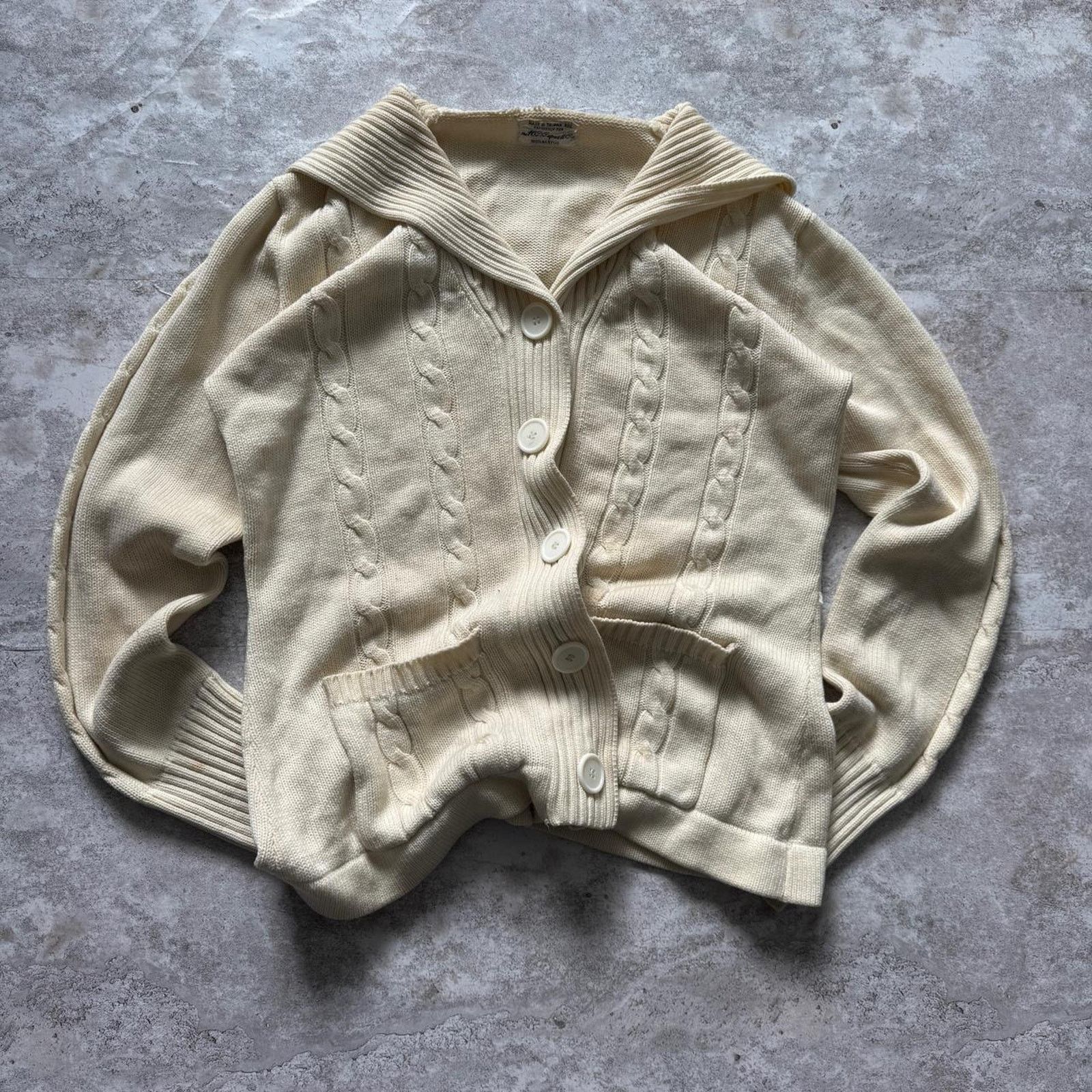 Vintage Vintage 80s Cable Knit Cardigan HC Capwell Size Medium Size M / US 6-8 / IT 42-44 - 1 Thumbnail