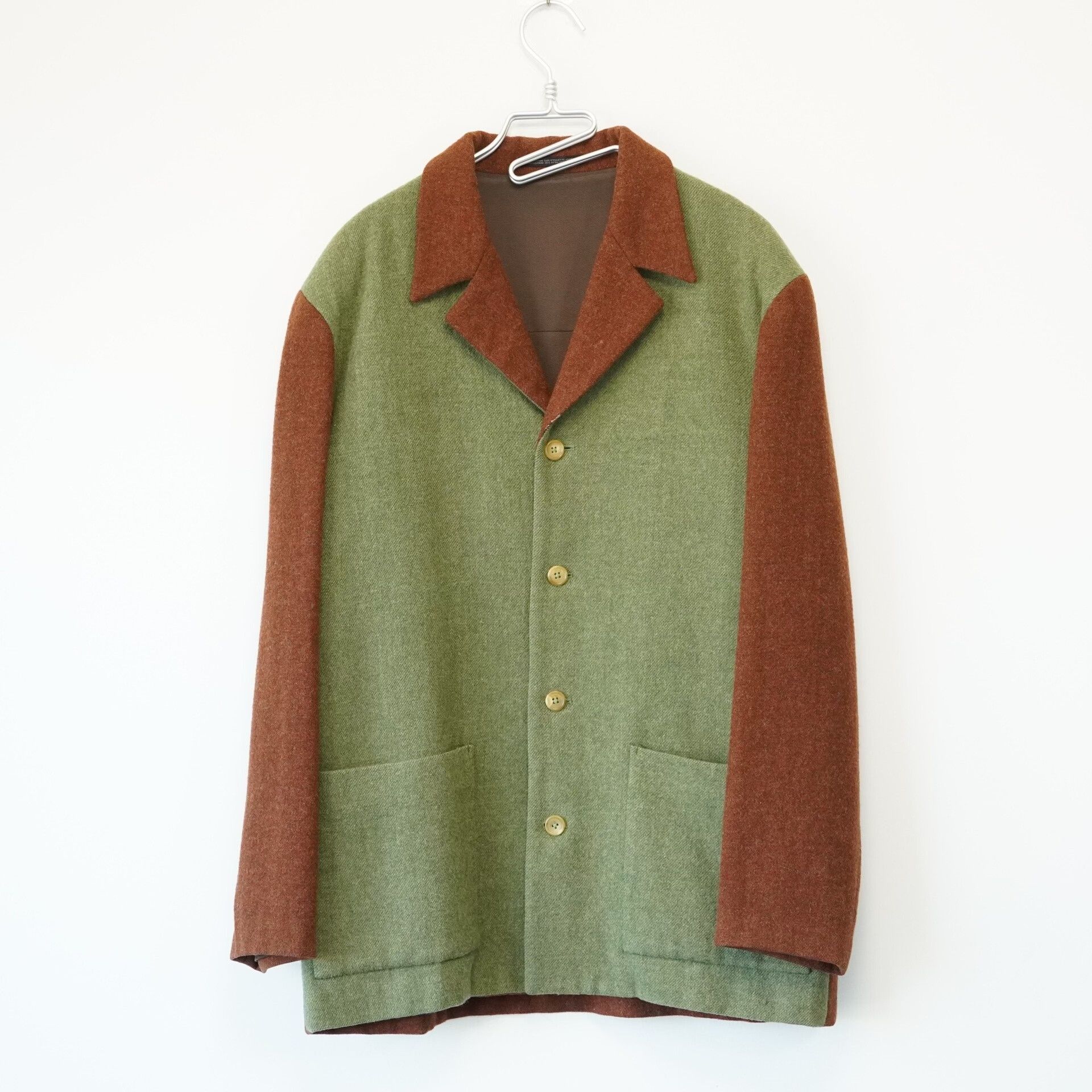 Yohji Yamamoto Yohji Yamamoto Color Block Wool Coat Size US M / EU 48-50 / 2 - 1 Thumbnail