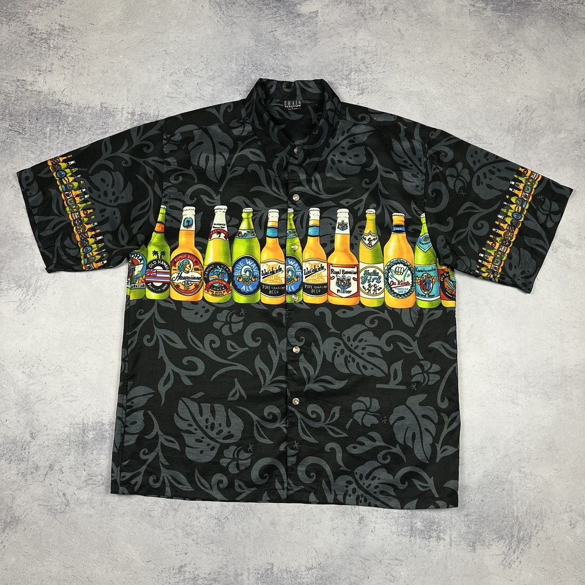 Vintage Vintage Beer tribal y2k Hawaii surf style shirt 90’s | Grailed