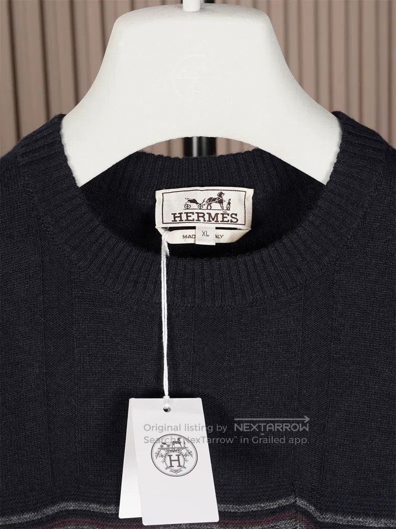 Hermes Hermes Round Neck Cashmere Knit Sweater Size US XL / EU 56 / 4 - 4 Thumbnail