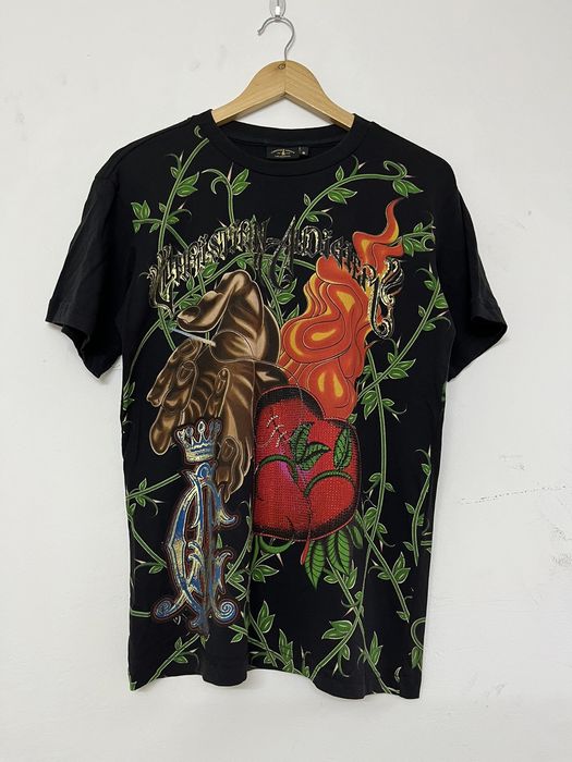 Christian Audigier Christian Audigier Flame Hand Tshirt Grailed