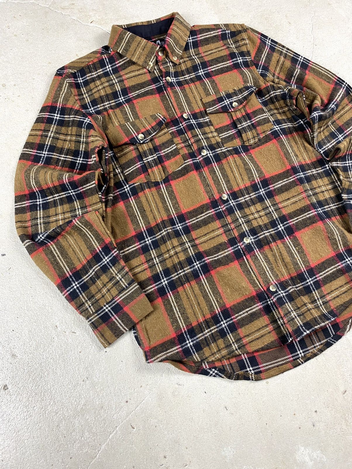 Flannel Brown Vintage Flannel Plaid Shirt Checkered Travis Scott Size US S / EU 44-46 / 1 - 3 Thumbnail