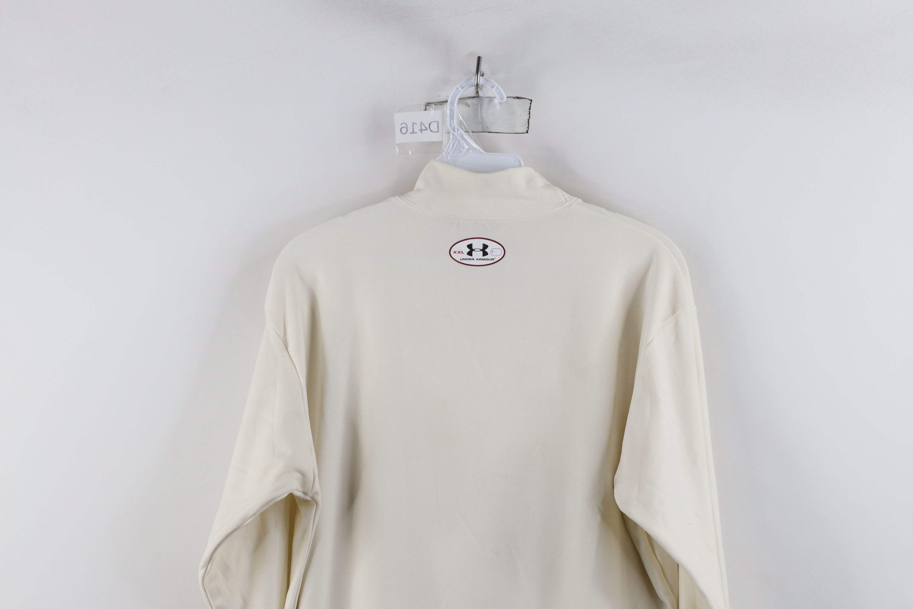 Under Armour × Vintage Under Armour ColdGear Compression Mock Neck T-Shirt White Size US XXL / EU 58 / 5 - 13 Thumbnail