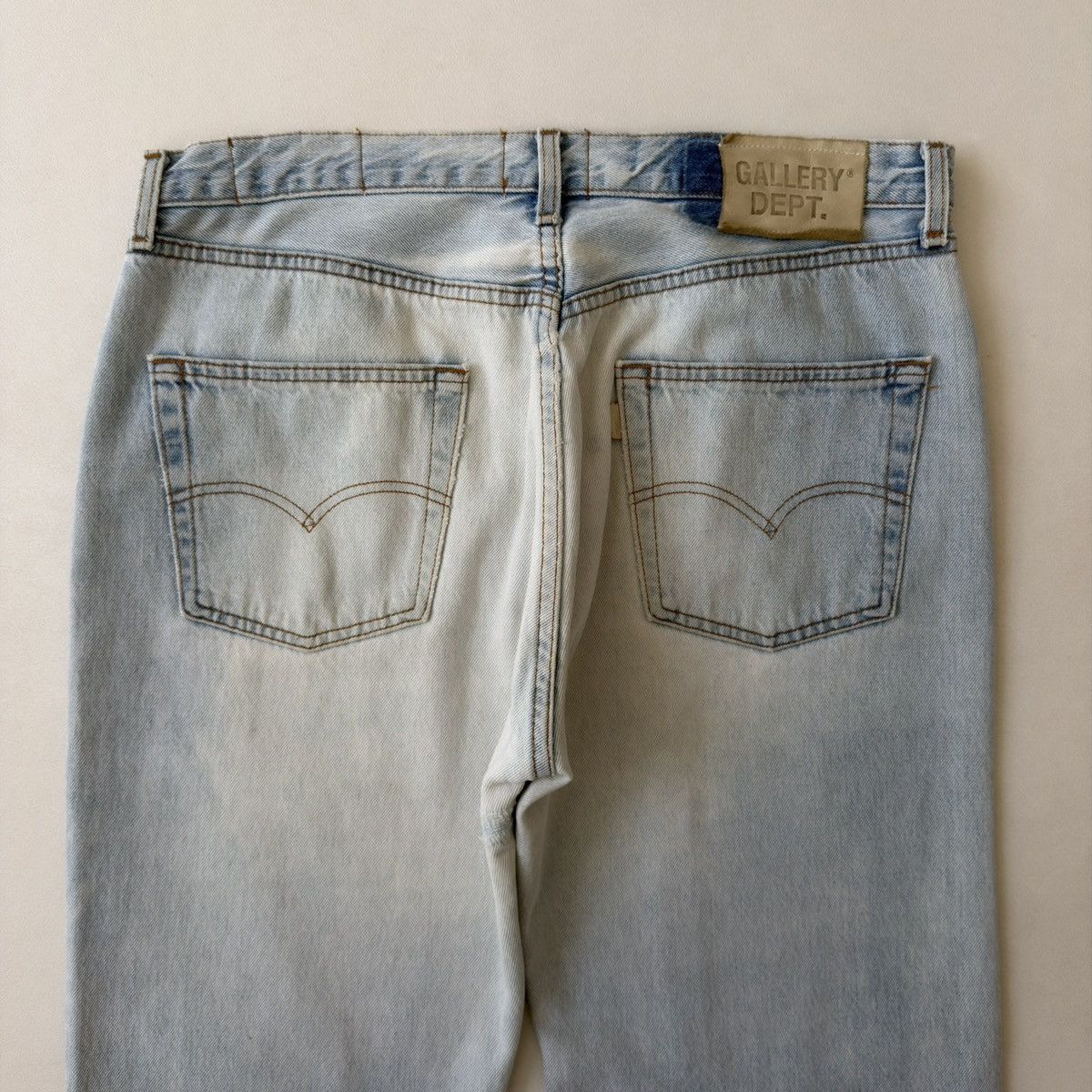 Gallery Dept. Ken 5001 Reworked Washed Blue Jeans Size US 34 / EU 50 - 17 Thumbnail