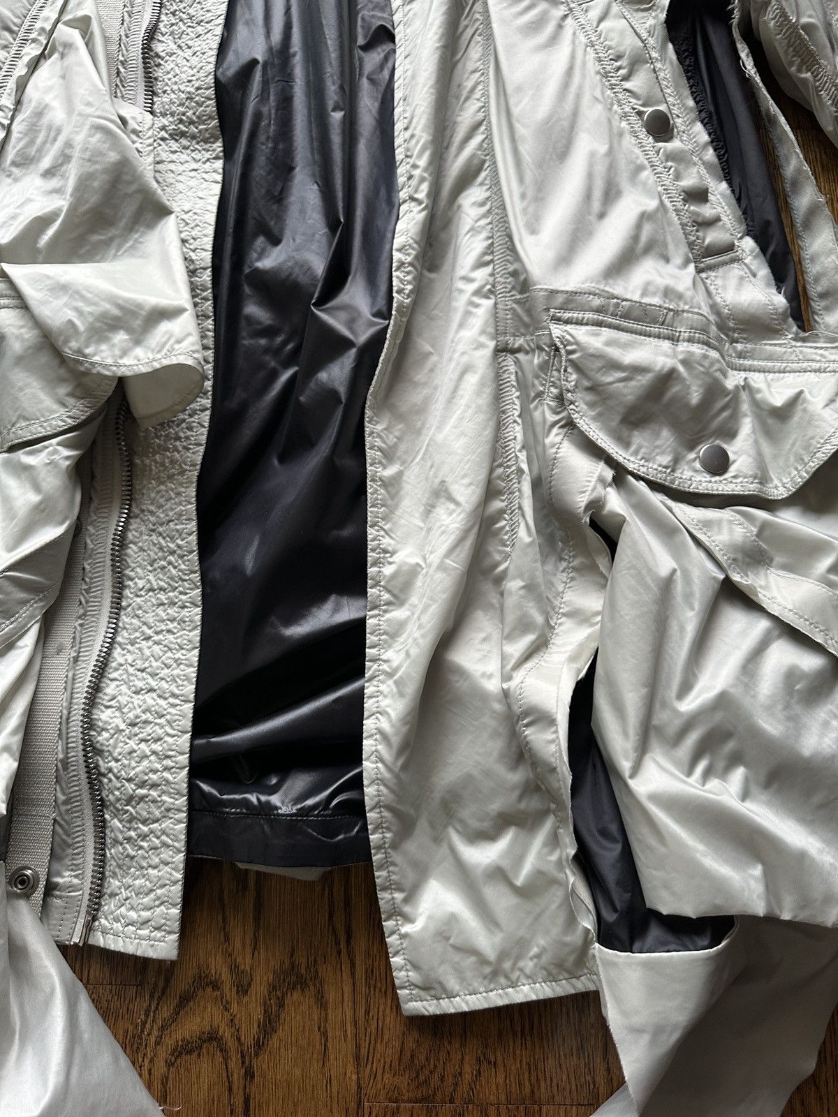 Rick Owens Rick Owens SS19 BABEL Runway Destroyed Rod Flight Jacket 50 Size US M / EU 48-50 / 2 - 7 Thumbnail