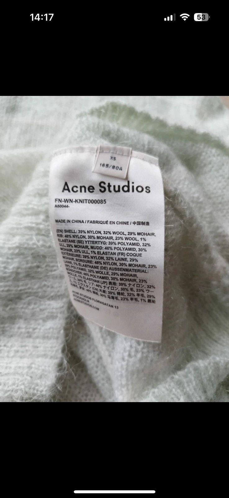 Acne Studios acne studios oversized mohair striped sweater boxy knit Size US S / EU 44-46 / 1 - 4 Thumbnail