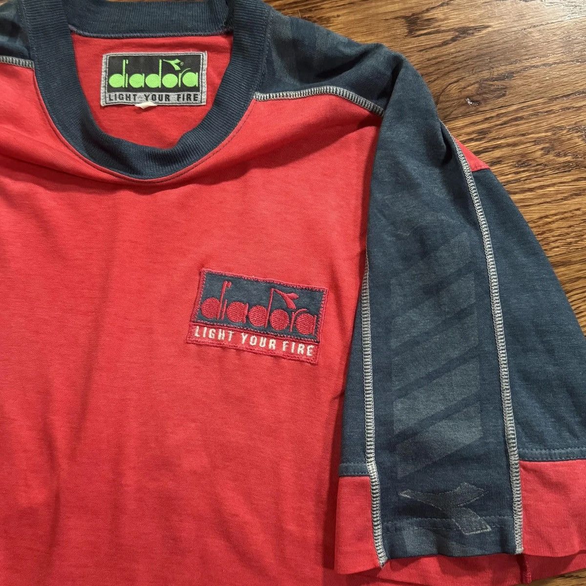 Diadora Vintage Diadora Light Your Fire T Shirt T Shirt (Size L) Size US L / EU 52-54 / 3 - 3 Thumbnail