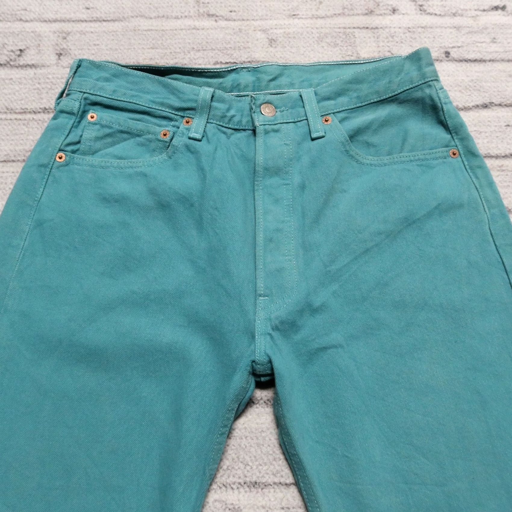 Levi's VINTAGE Levi's 501 Denim Jeans Men Teal 30-31" 34" Inseam Made in USA Size US 30 / EU 46 - 2 Thumbnail