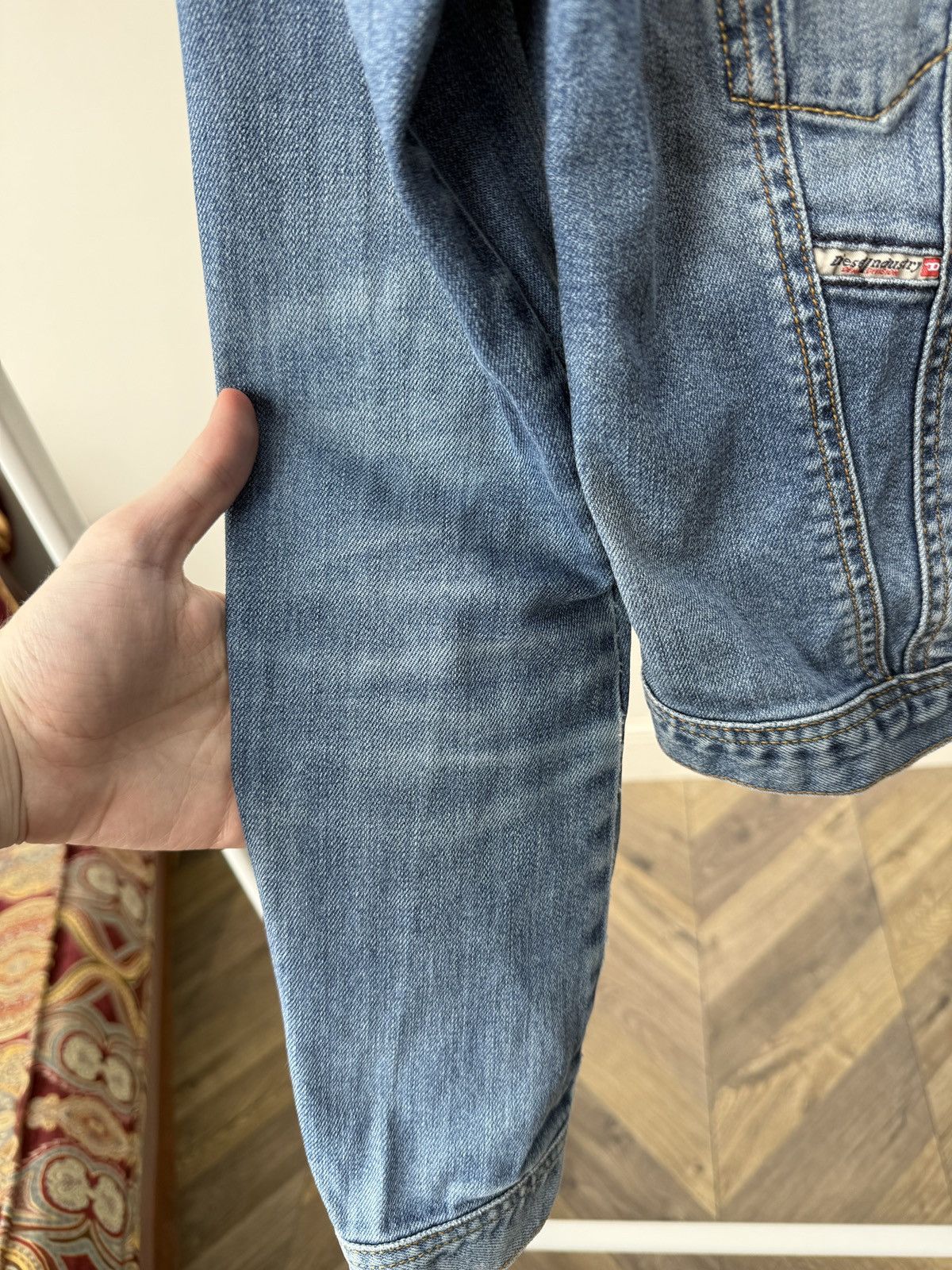 Diesel Vintage Diesel Denim Jacket Cropped Blue Trucker Jean Jacket Size S / US 4 / IT 40 - 8 Thumbnail