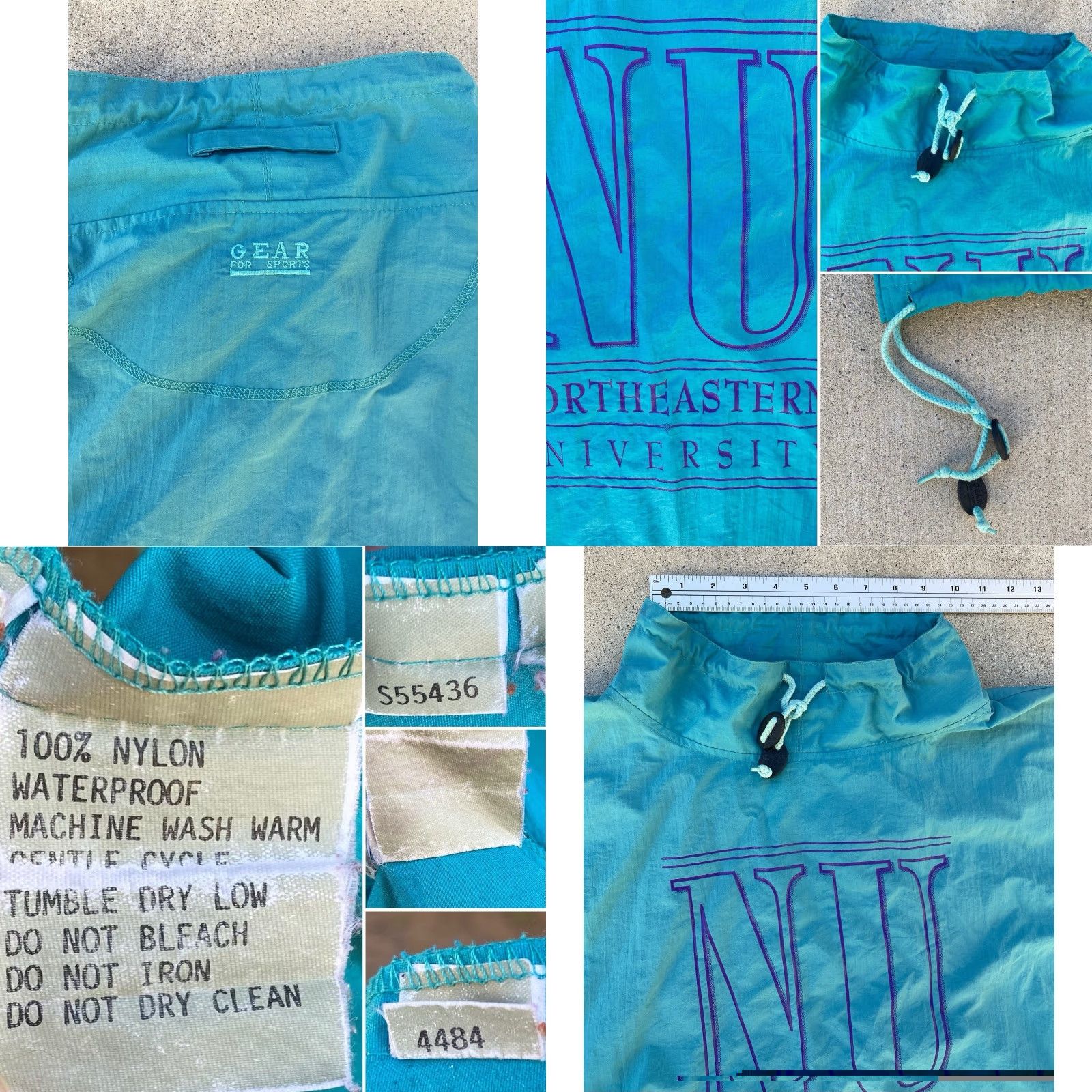 Vintage VINTAGE Northeastern University NU Pullover Windbreaker Jacket Gear For Sports L Green Logo 90s Mens Jacket Size US L / EU 52-54 / 3 - 10 Thumbnail