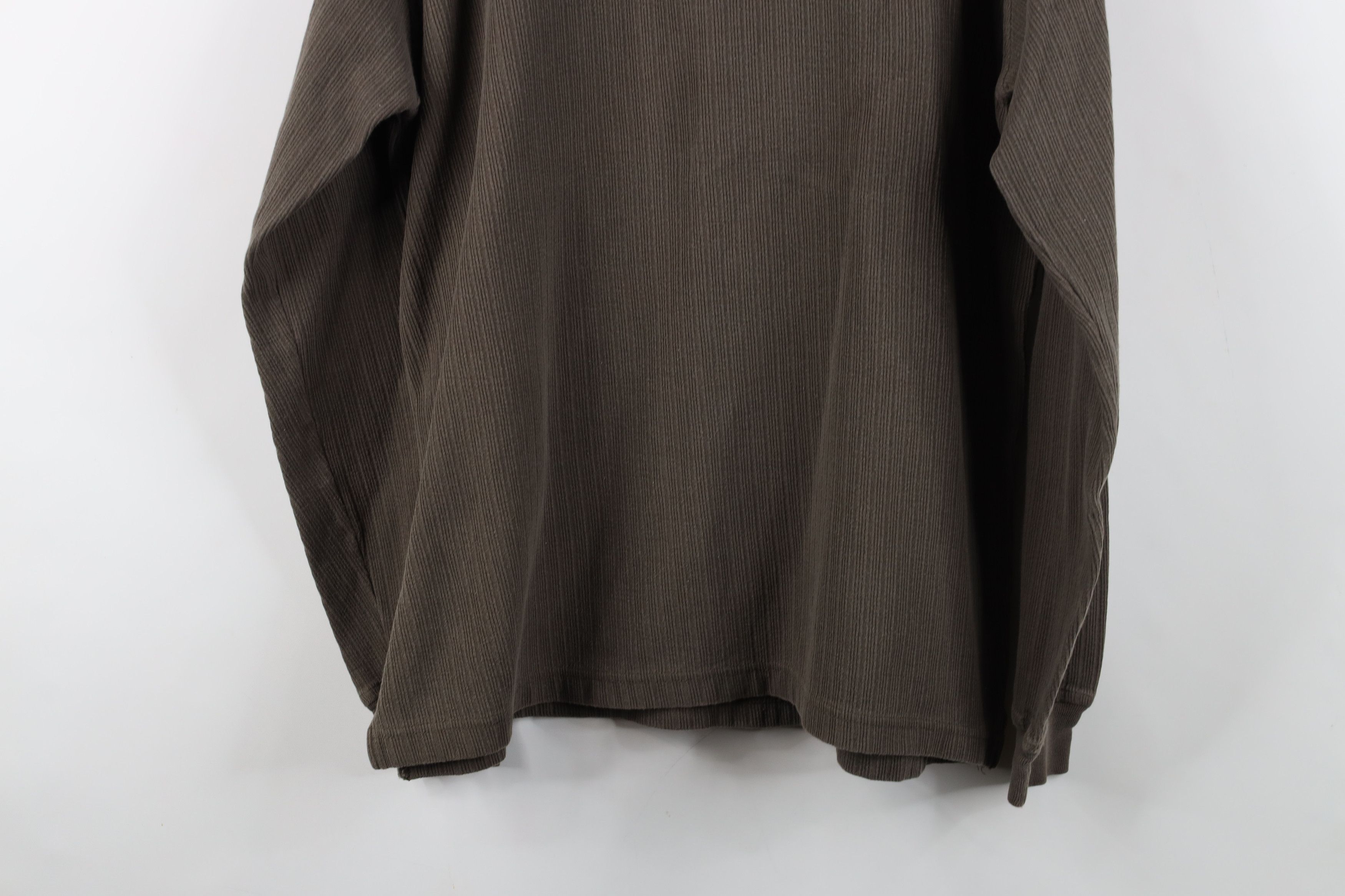 Vintage Vintage 90s Streetwear Ribbed Long Sleeve Henley T-Shirt Size US L / EU 52-54 / 3 - 12 Thumbnail