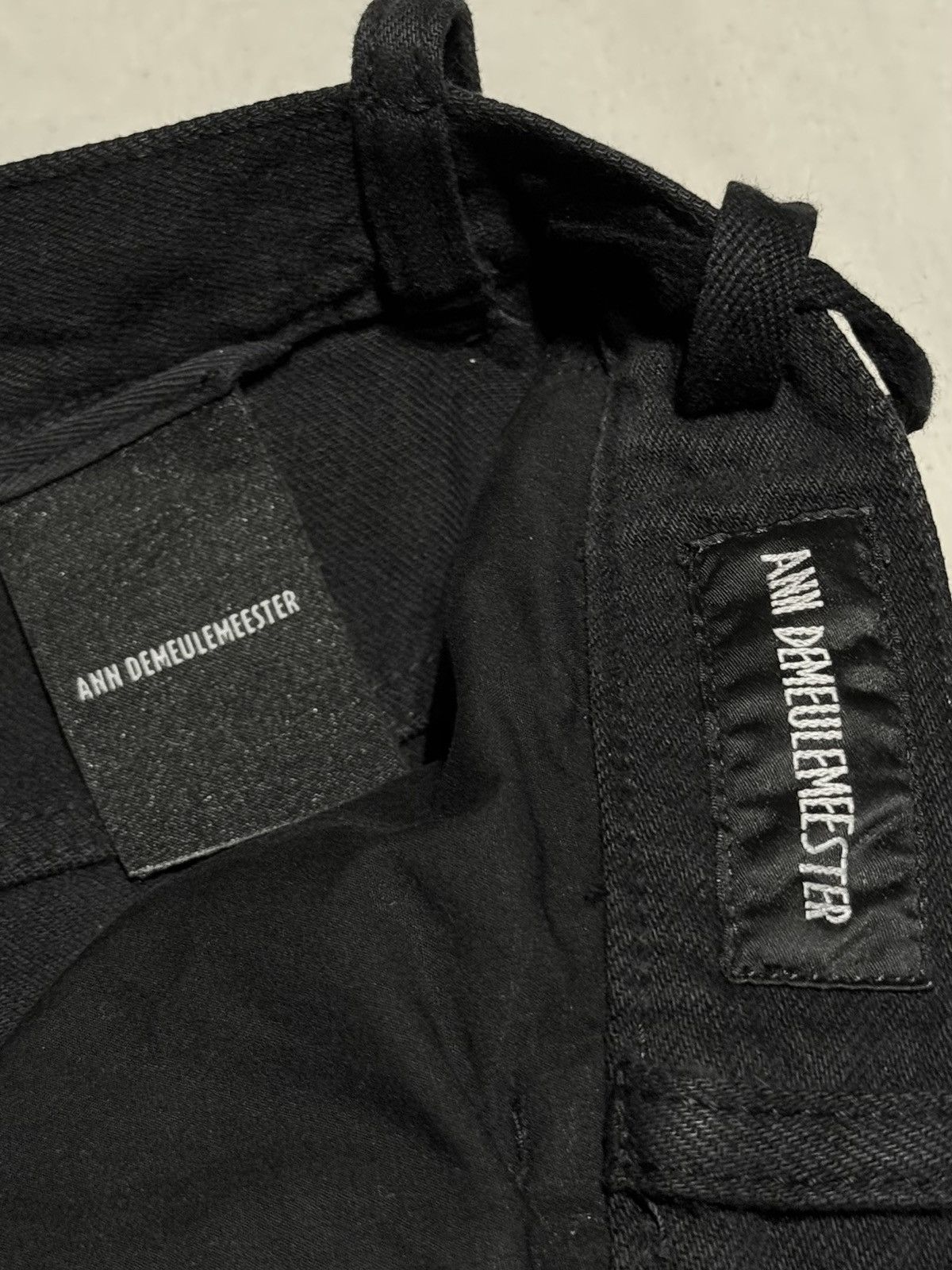 Ann Demeulemeester DRAWSTRING DENIM WIDE LEG SHORTS OILED WAXED Size US 35 - 3 Thumbnail
