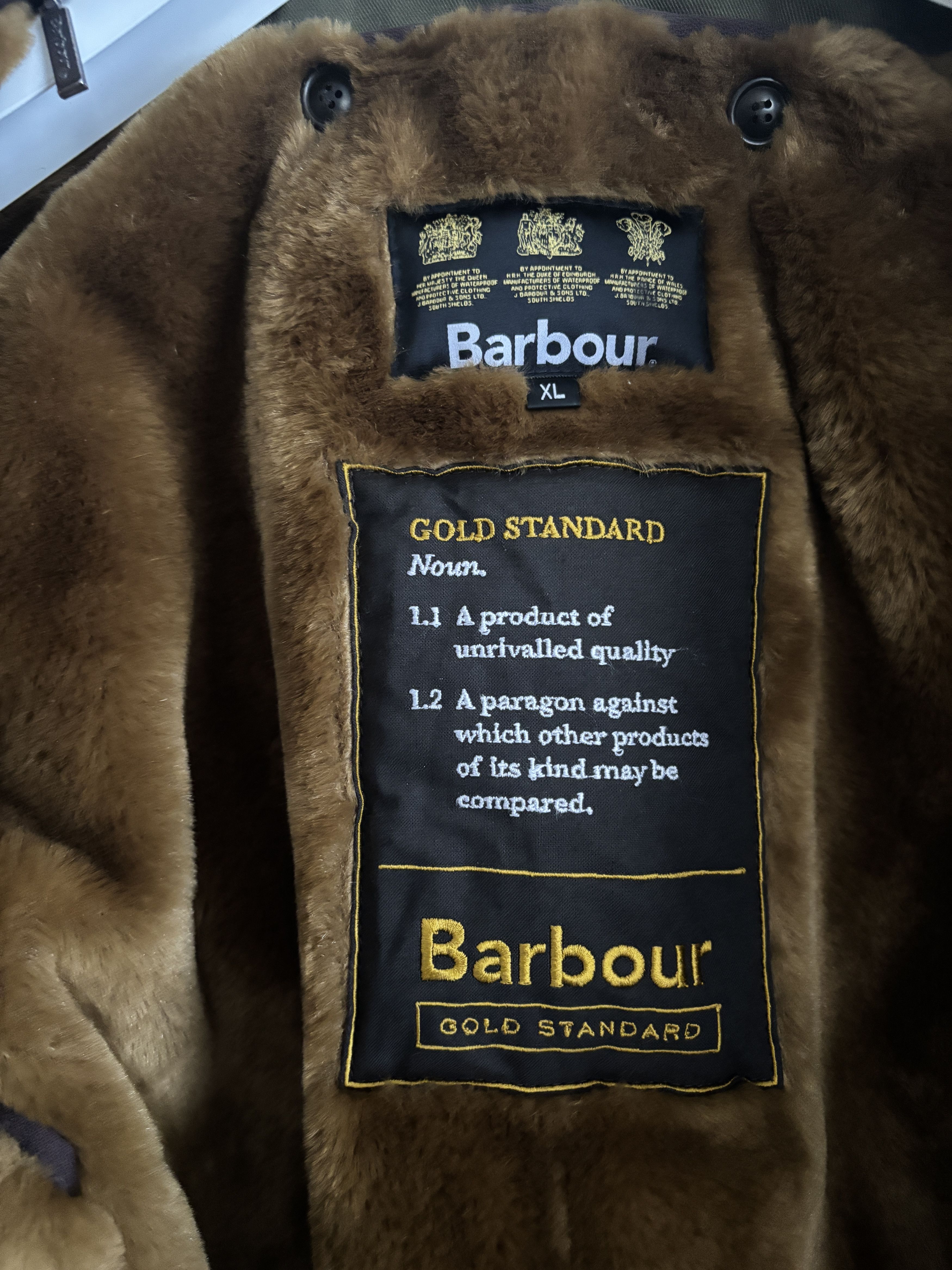 Barbour $1100 Supa Corbridge Waxed Cotton Jacket,Pile Lining L- XL Size US XL / EU 56 / 4 - 6 Thumbnail