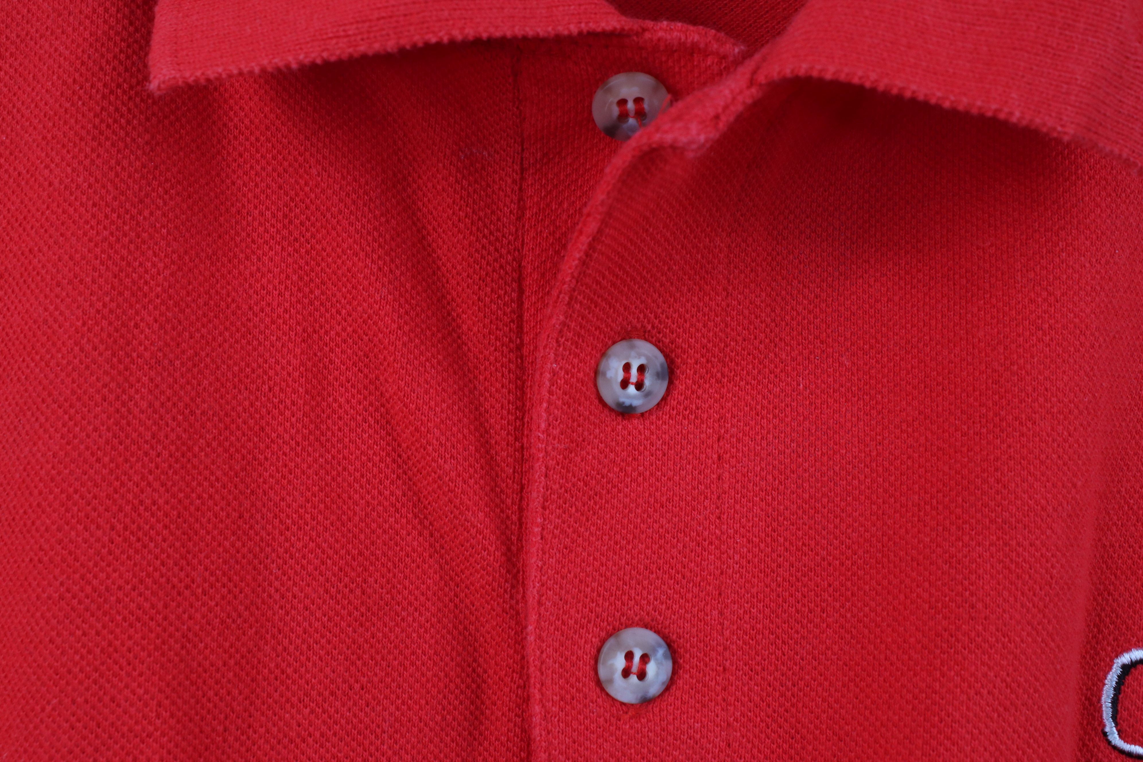 Vintage Vintage 90s Ohio State University Golf Polo Shirt Red USA Size US L / EU 52-54 / 3 - 5 Thumbnail