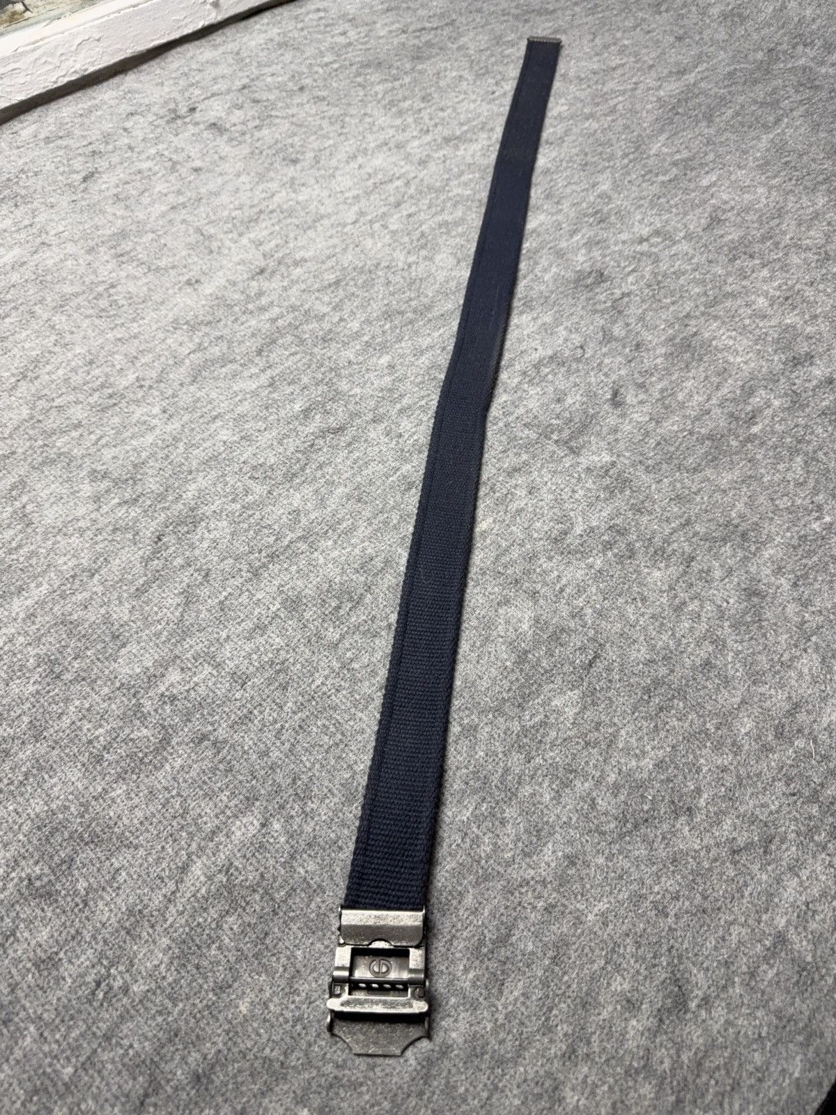 Levi's 00s Y2K Vintage Levi’s Navy Cotton Belt Metal Logo Buckle Size ONE SIZE - 8 Thumbnail