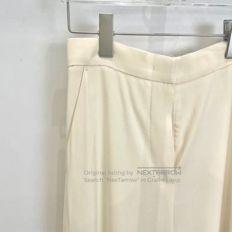 Max Mara Max Mara Beige Wool Casual Trousers Size 35" - 3 Thumbnail
