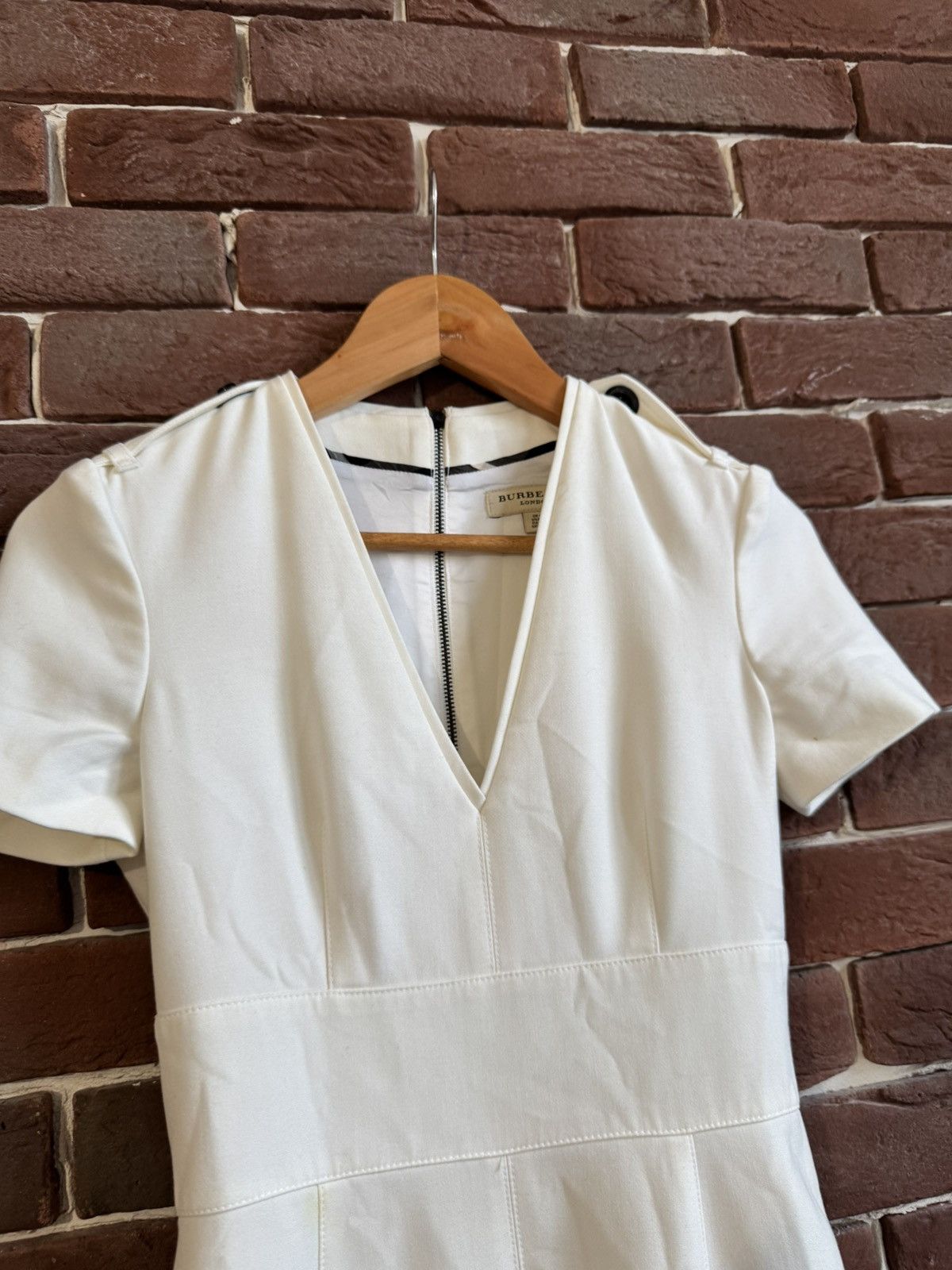Burberry Vintage Y2K Burberry Luxury Dress Designer 36IT White Size XS / US 0-2 / IT 36-38 - 6 Thumbnail