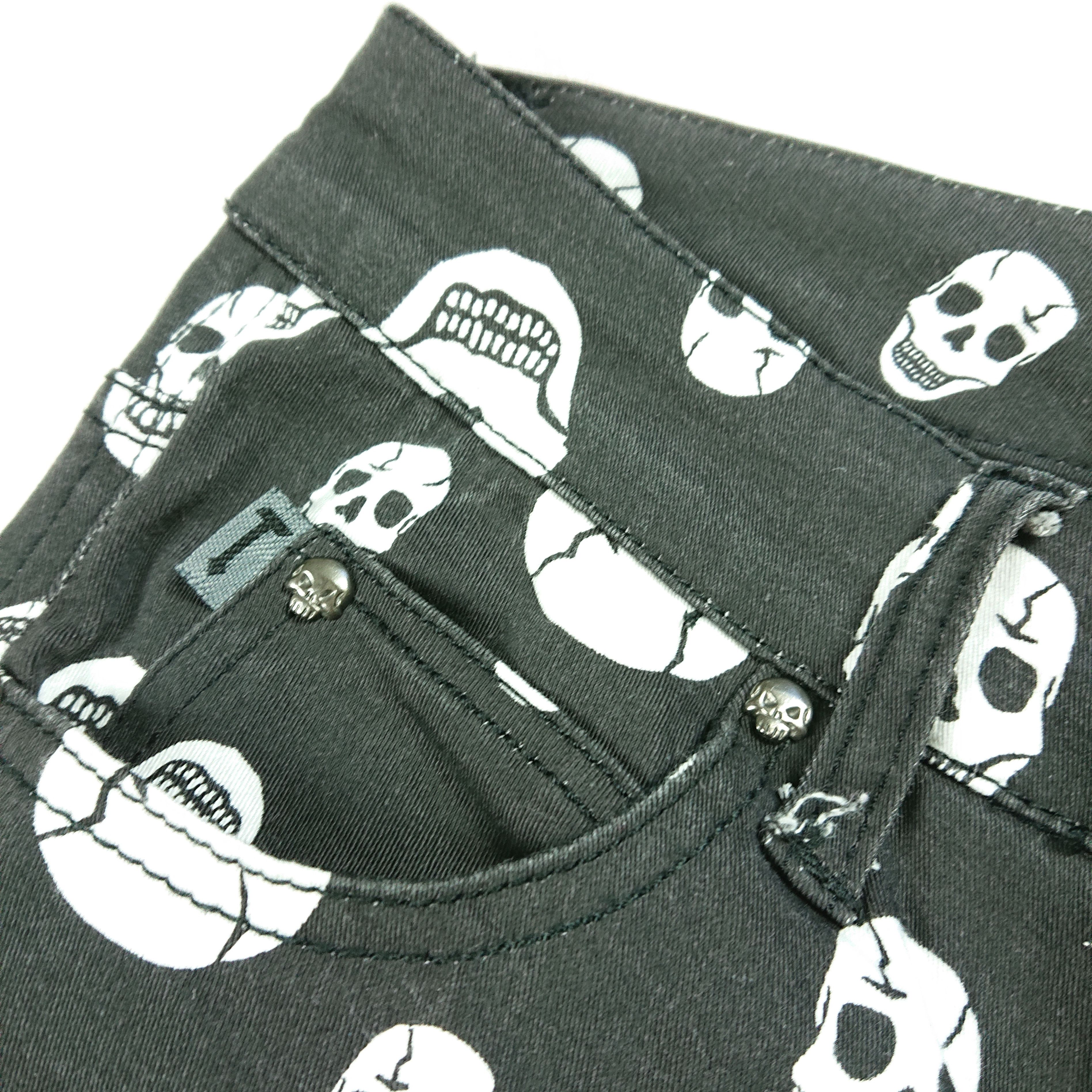 Tripp NYC Tripp NYC Skull AOP Stretch Pants Size US 33 - 4 Thumbnail