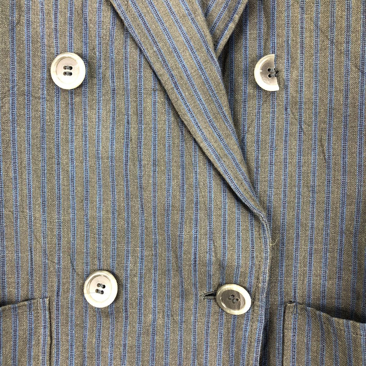 Vintage Yves Saint Laurent Paris Double Breasted Coat Stripe