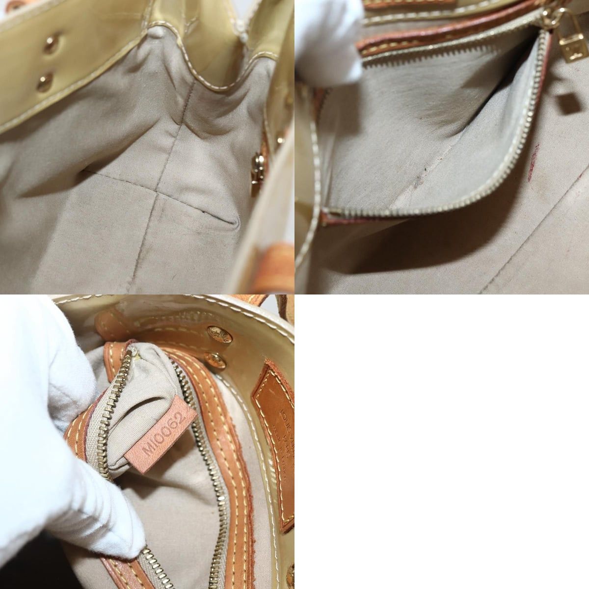 Louis Vuitton LOUIS VUITTON Monogram Vernis Reade PM Hand Bag Beige M91334 Size ONE SIZE - 12 Thumbnail