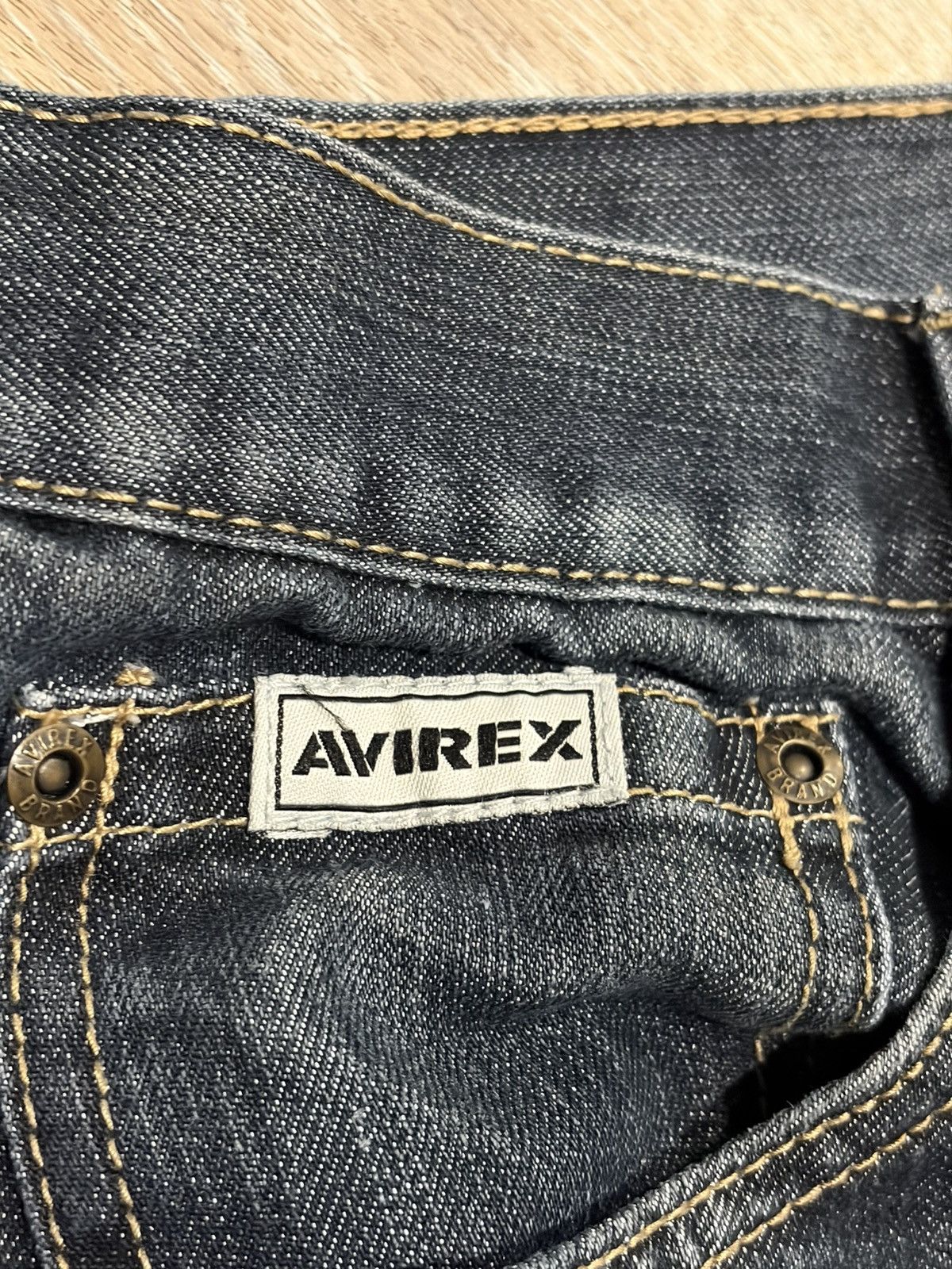 Avirex Avirex Embroidered Pocket Relaxed Fit Jeans Wide Leg Y2K Size US 34 / EU 50 - 6 Thumbnail