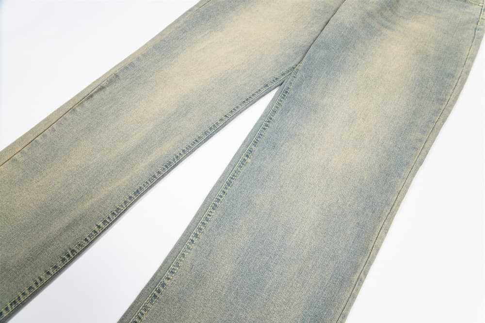 Japanese Brand × Jean Punk street heavy washed distressed straight casual jeans Size US 32 / EU 48 - 6 Thumbnail